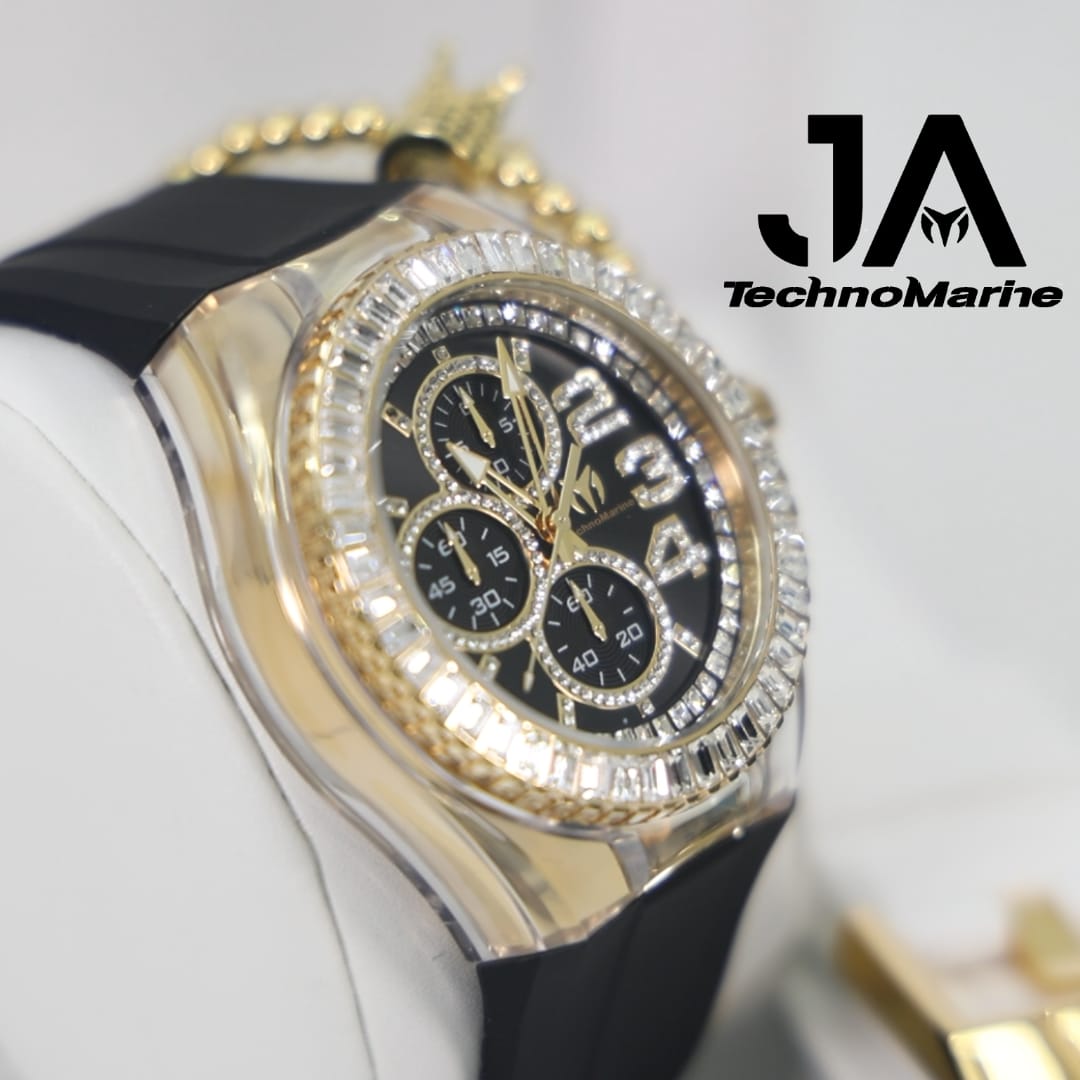 Technomarine Cruise Glitz 45mm Gold w Stones Arrival Dos Correas