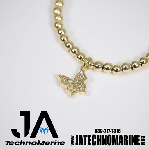 Pulsera De Mariposa Mujer Dorada Stainless Steel