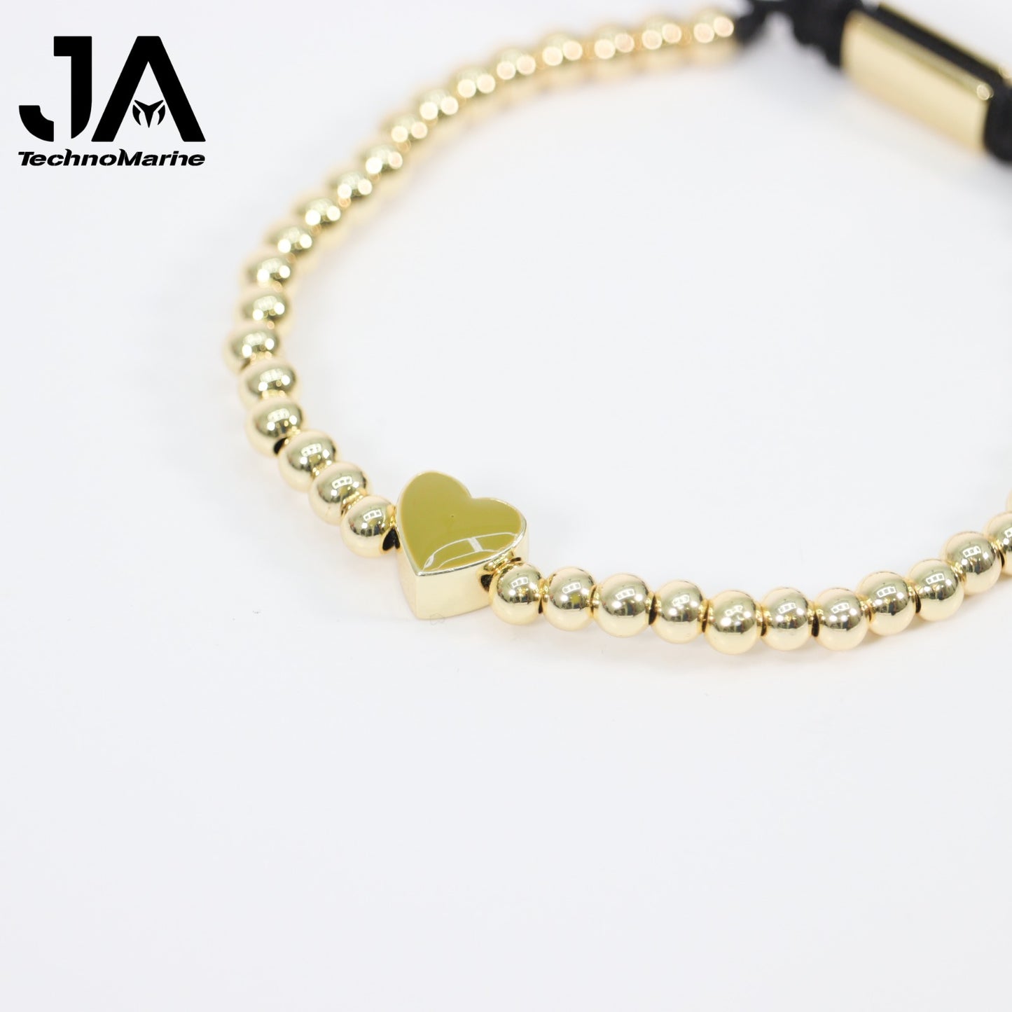 Pulsera De Corazón Amarillo Mujer Dorada Ajustable Stainless Steel