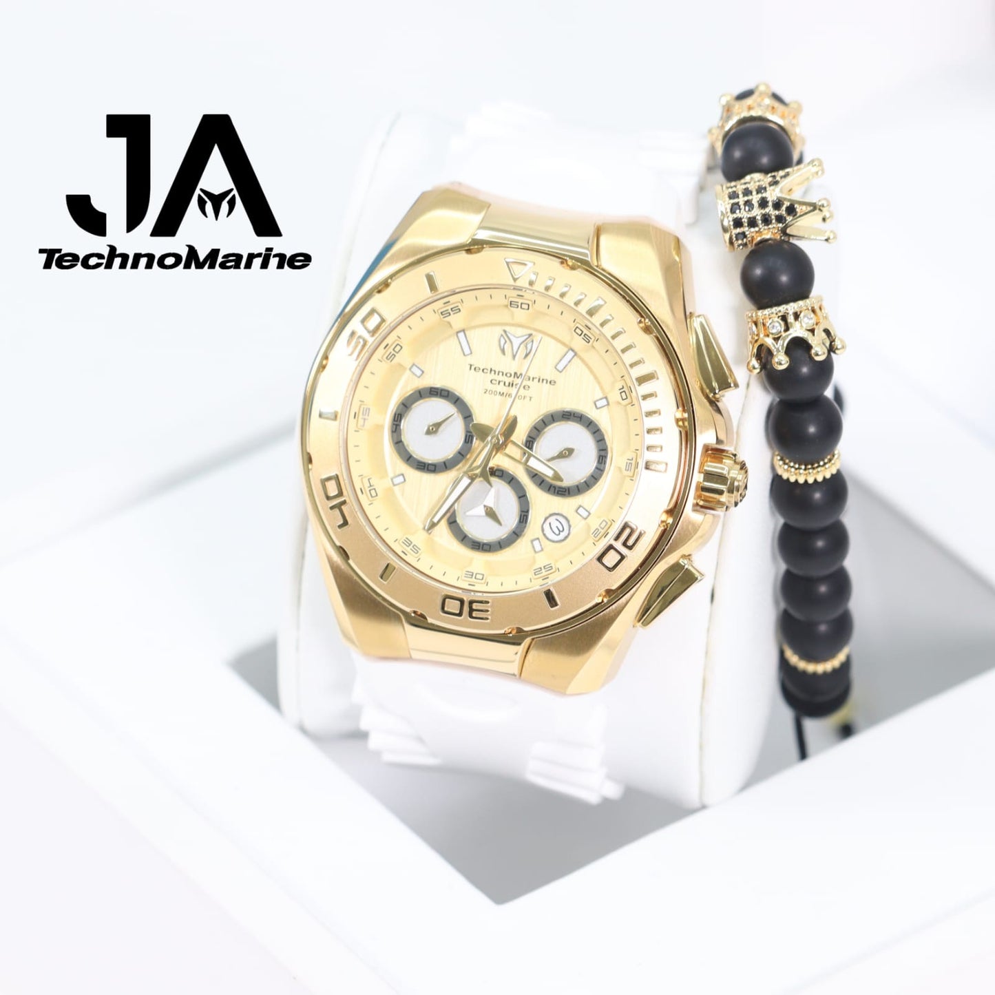 Technomarine Cruise Steel Quartz Men's Watch - 45mm Stainless Steel Gold and Gold