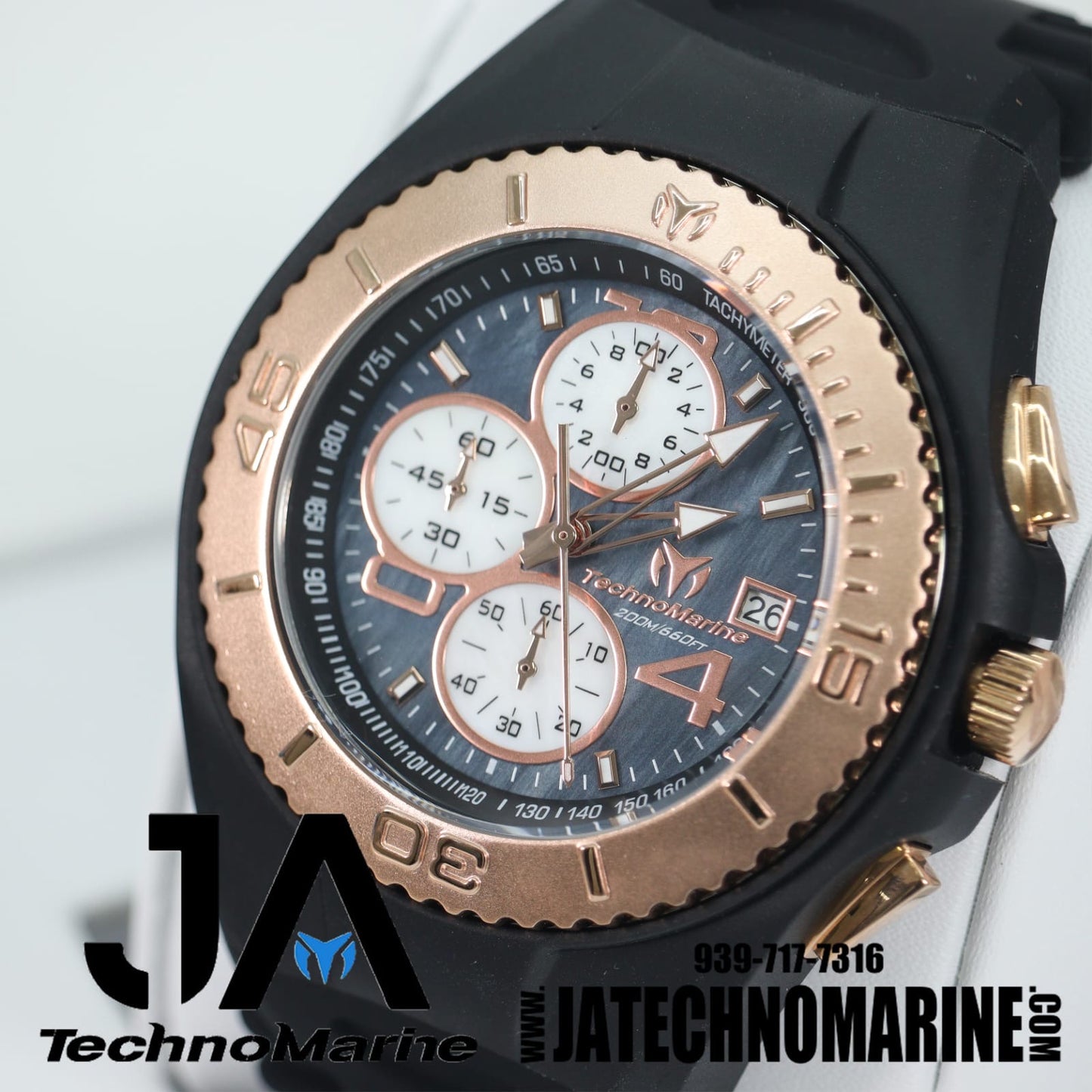 Technomarine Cruise Jelly Fish Chronograph Quartz Men's Watch Rose Gold