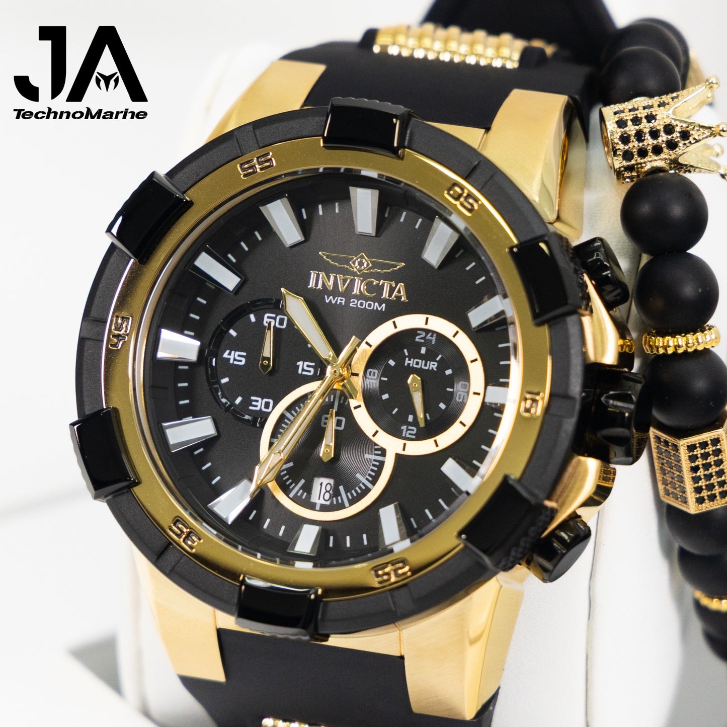 Invicta Aviator Men's Watch - 51.5mm, Gold, Black