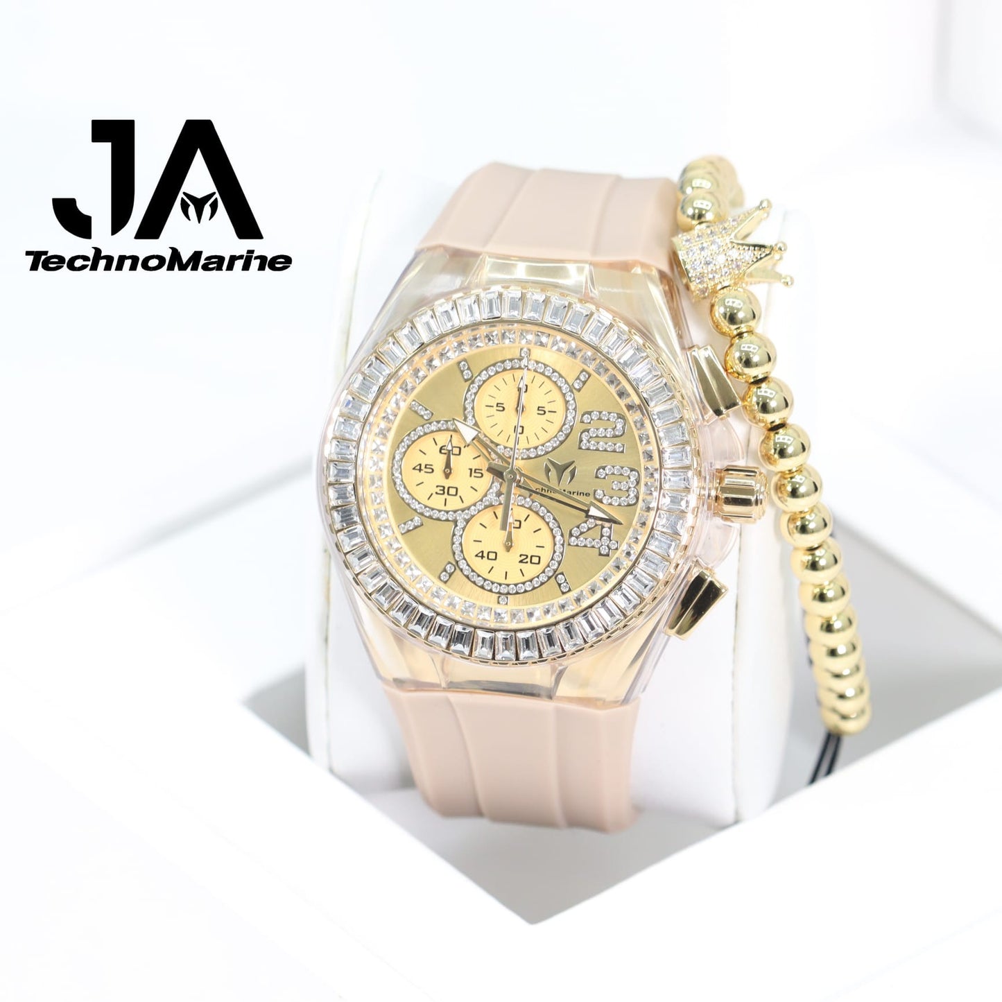 Technomarine Cruise Glitz 45mm Gold And Gold Stones Arrival