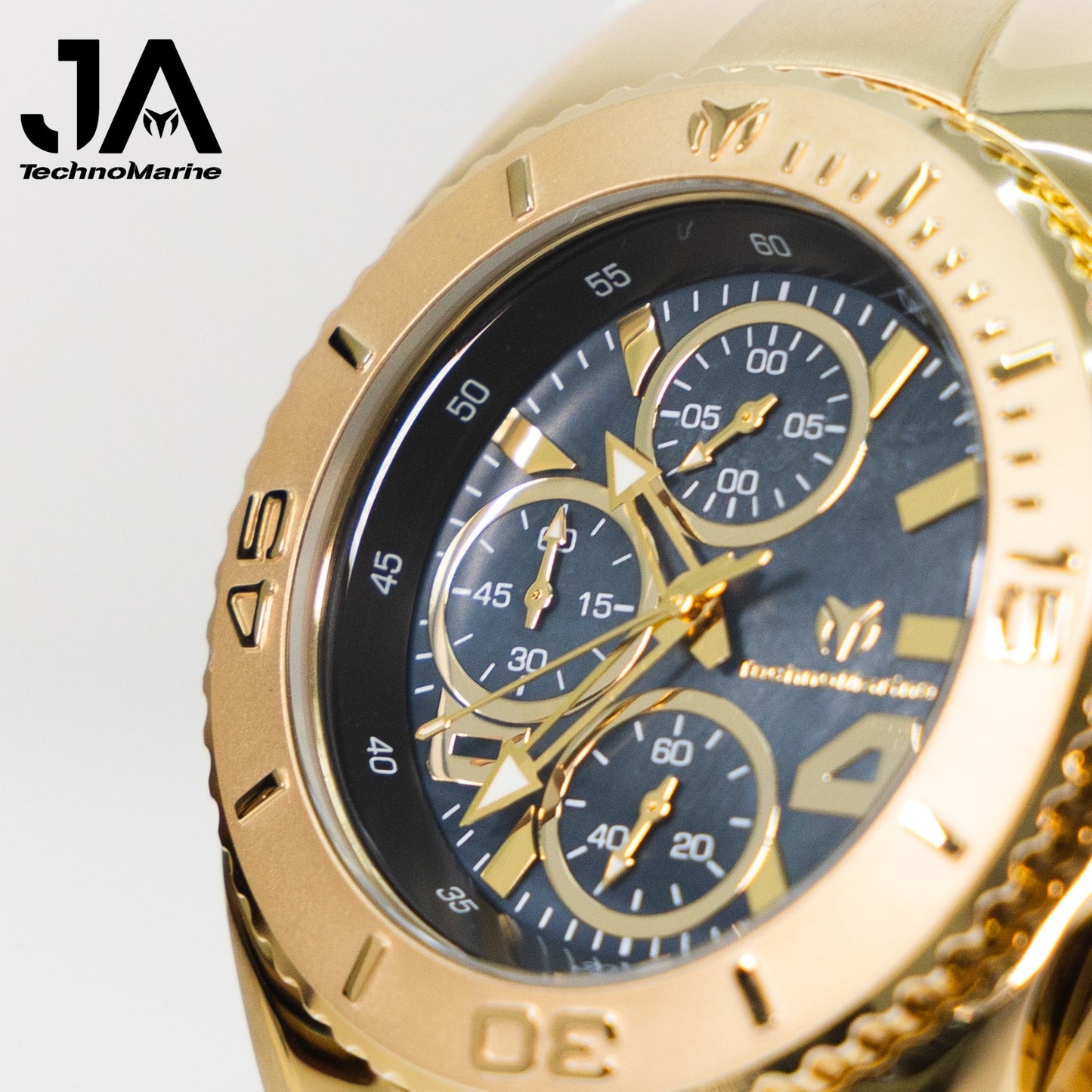 New Modelo 2025 TechnoMarine Cruise Original Men's Watch w/ Mother of Pearl Dial 44 mm, Black, Oro Green with Interchangeable Strap + 5% De Descuento = $139.99