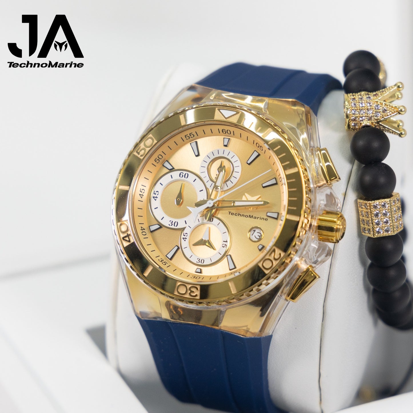 Technomarine Cruise Men's Gold and Gold Quartz Watch - 46mm Una Pulcera GRATIS