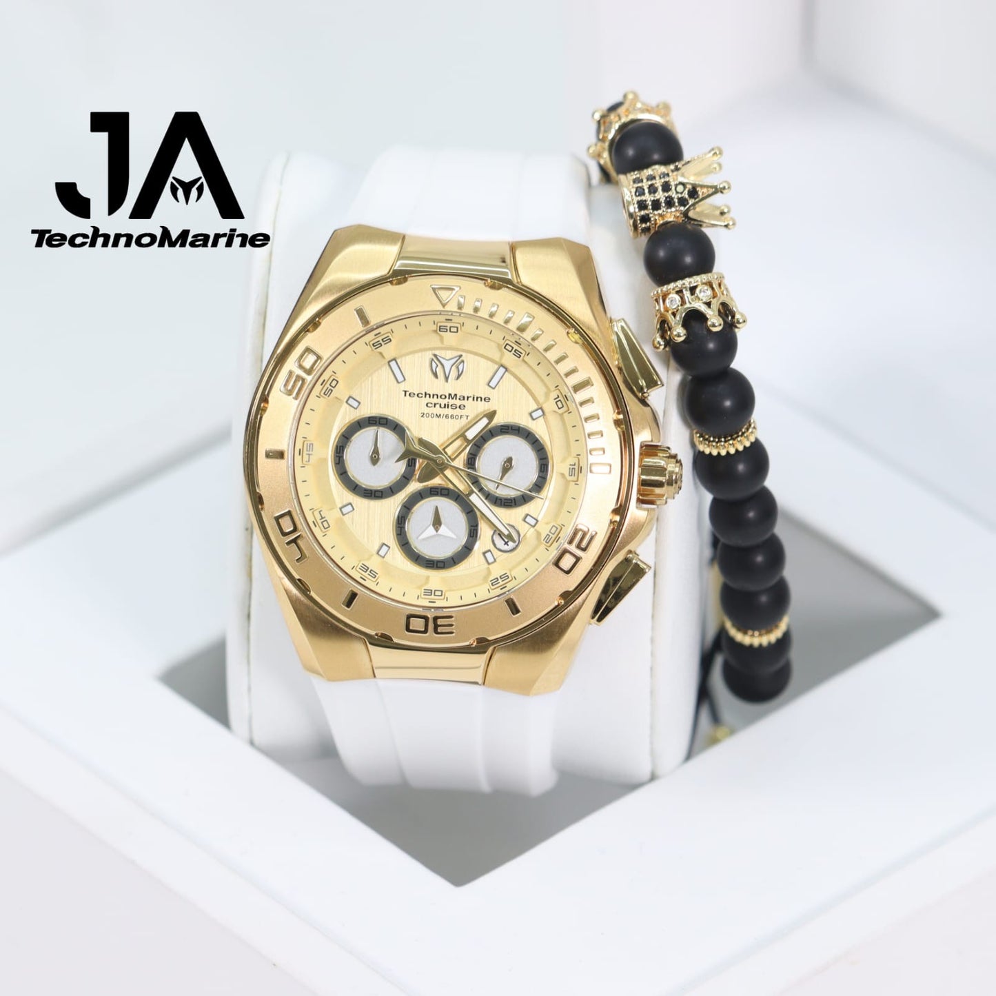 Technomarine Cruise Steel Quartz Men's Watch - 45mm Stainless Steel Gold and Gold