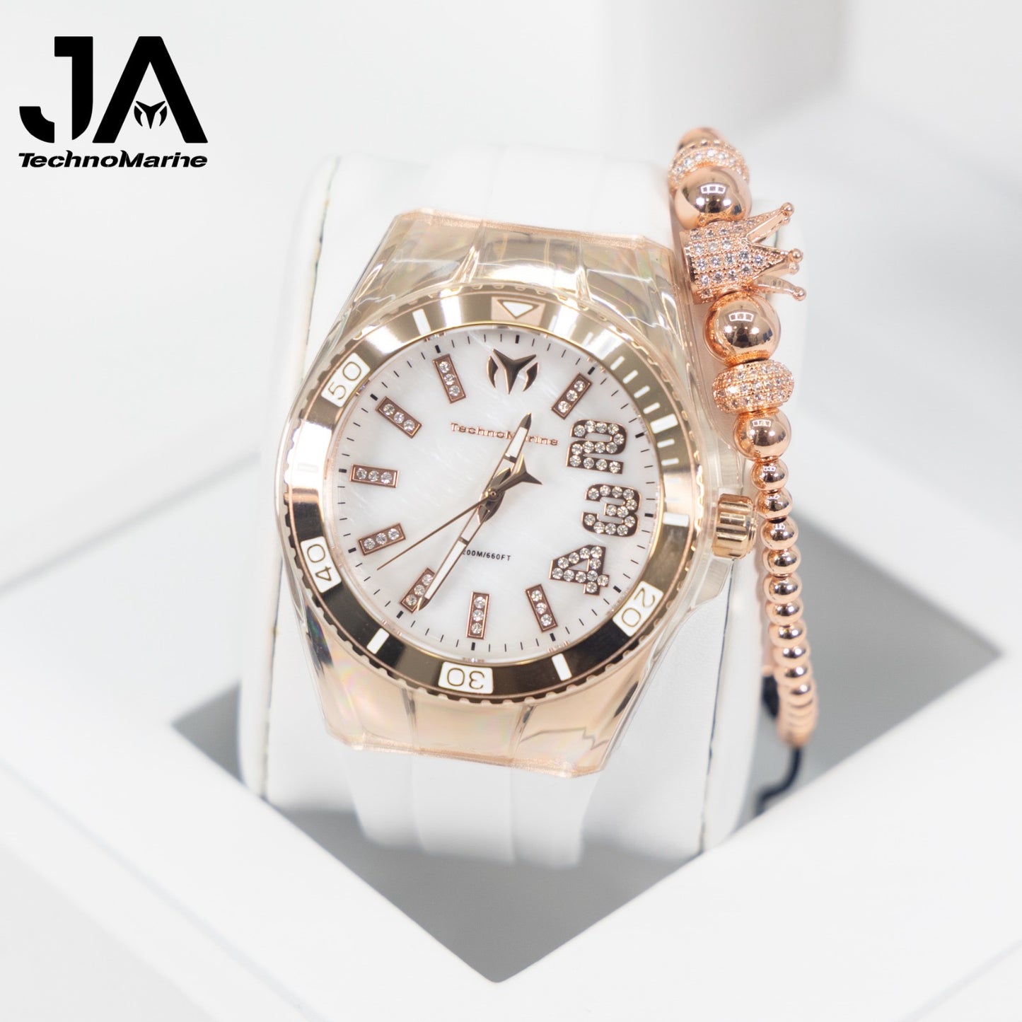 Technomarine Cruise Monogram 45mm Rose Gold Stainless steel Una Pulsera Gratis 5% De Descuento = $94.99