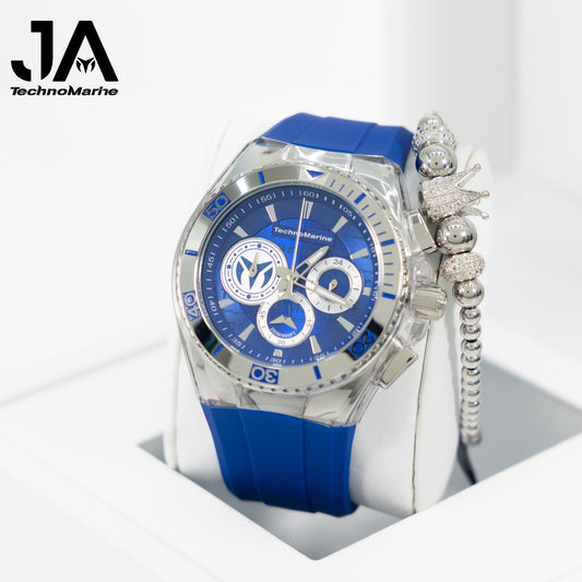 TechnoMarine Cruise California Men's Watch - 46.65mm, Blue Silver