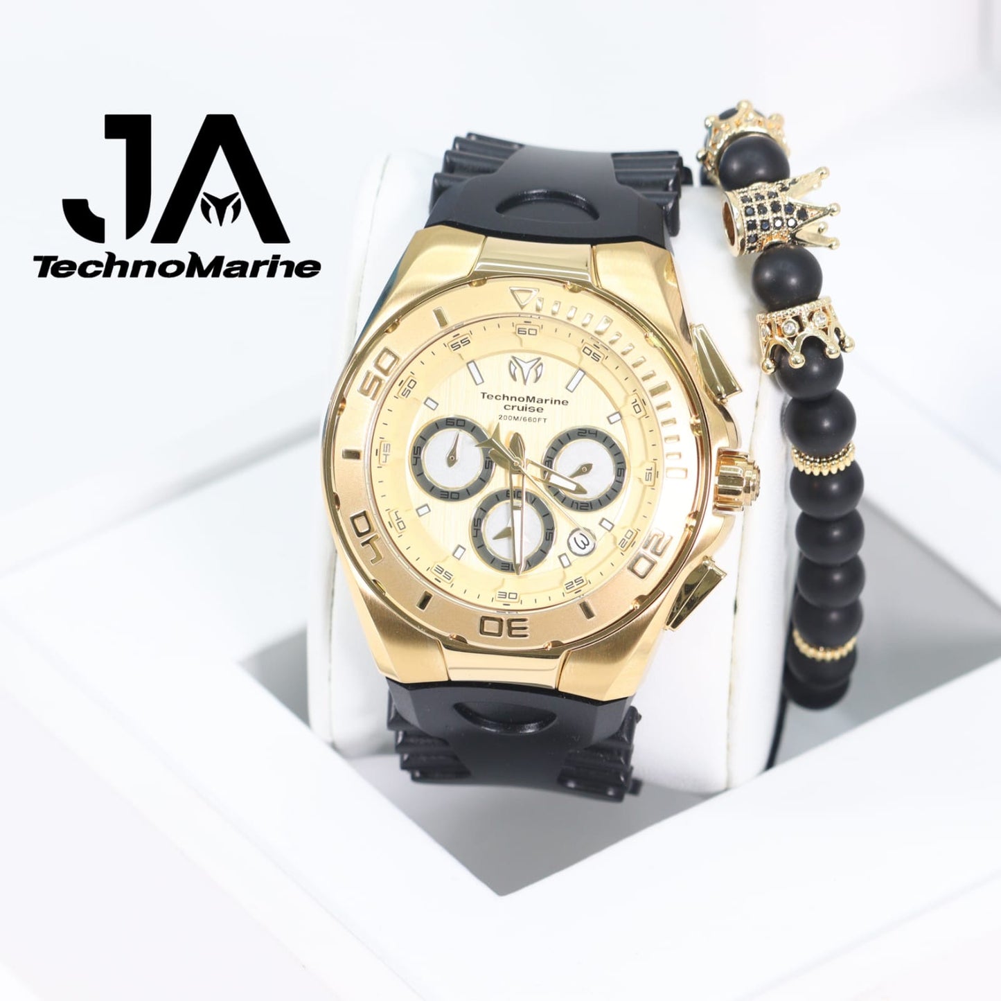 Technomarine Cruise Steel Quartz Men's Watch - 45mm Stainless Steel Gold and Gold