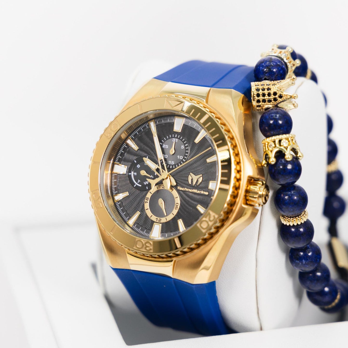 TechnoMarine Cruise California Men's Watch - 45mm, Black, White, Oro + 5% De Descuento = $139.99