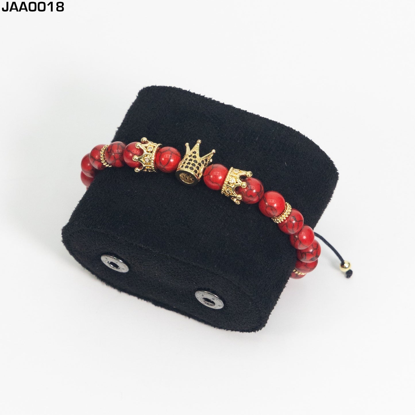 Gold and Black Color Adjustable Men's Bracelet