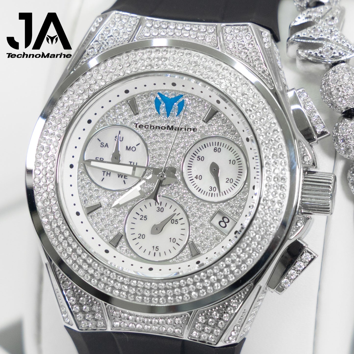 Technomarine custom Cruise Pave Unisex 45mm Silver Watch