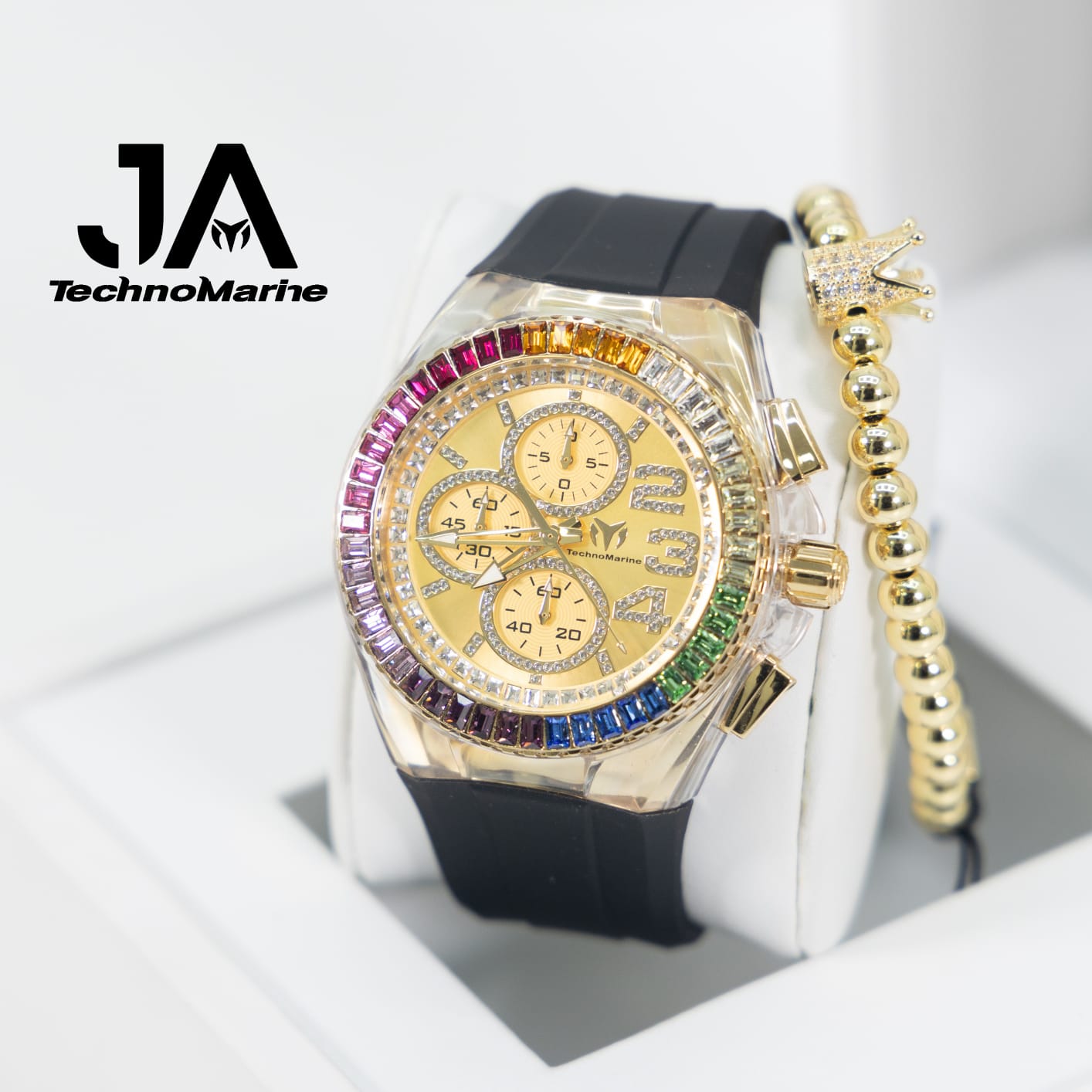 Technomarine Custom Cruise Glitz 45mm Black Rainbow