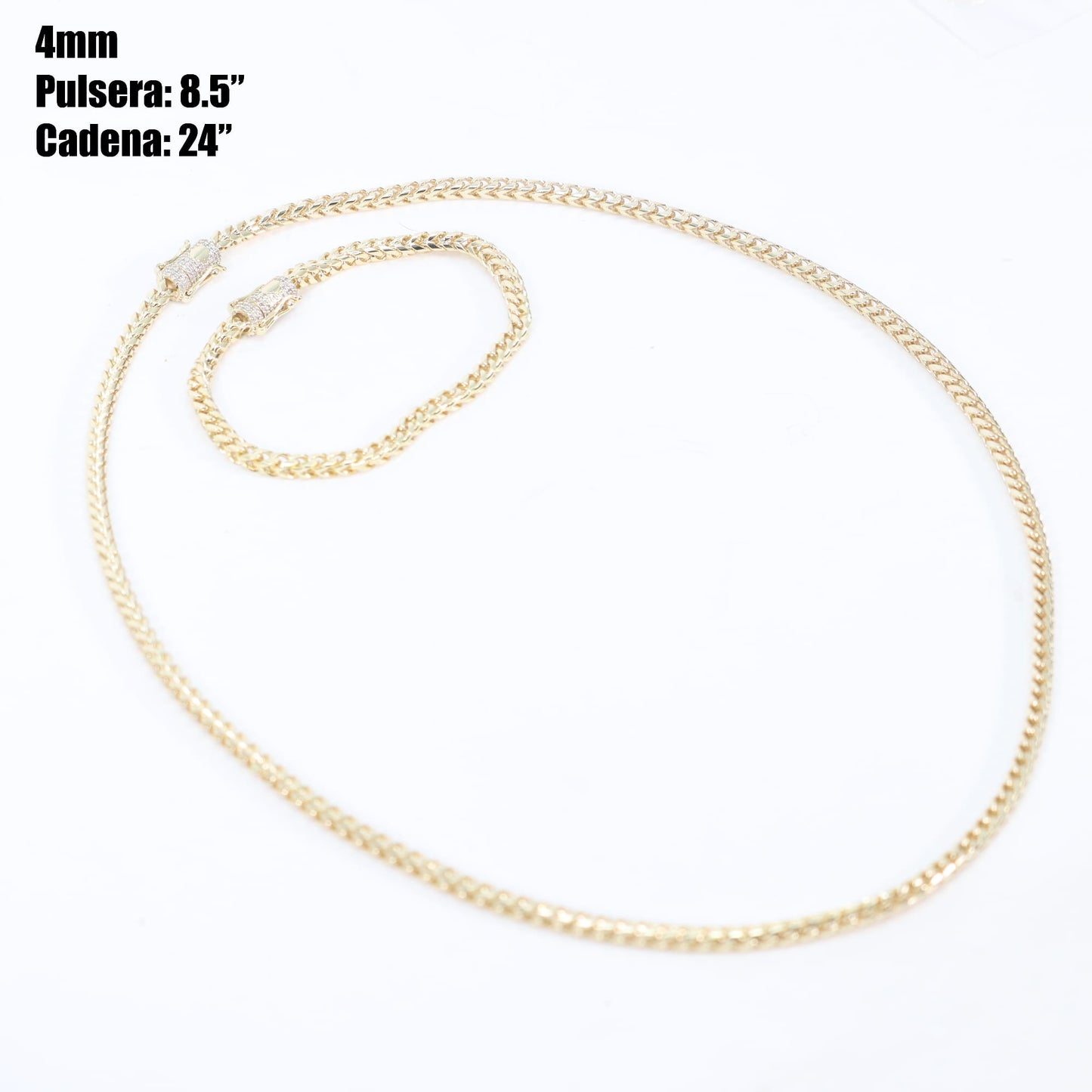 Cadena Franco hombre 4mm Stainless Steel 24”