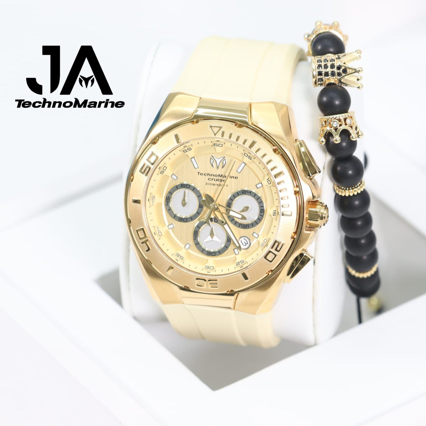 Technomarine Cruise Steel Quartz Men's Watch - 45mm Stainless Steel Gold and Gold