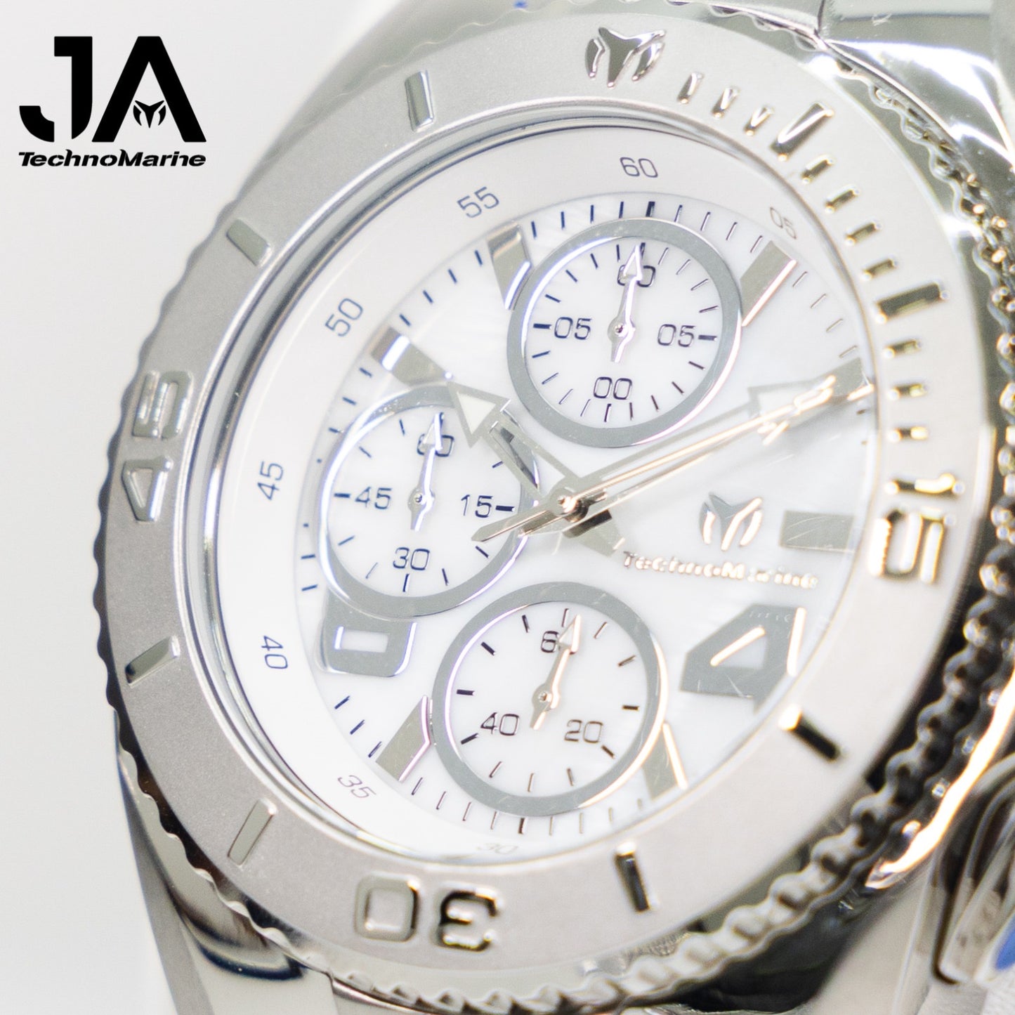 New Modelo 2025 TechnoMarine Cruise Original Men's Watch w/ Mother of Pearl Dial 44 mm, Black, Silver Green with Interchangeable + 5% De Descuento = $139.99