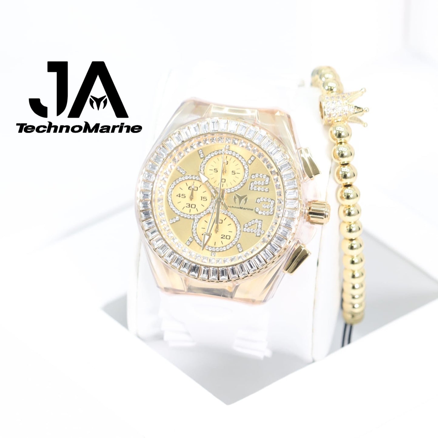 Technomarine Cruise Glitz 45mm Gold And Gold Stones Arrival