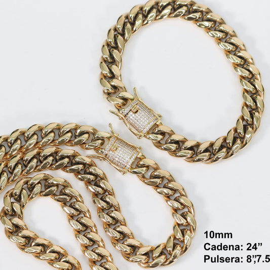 Cadenas Cubanas hombre 10mm 24” Stainless Steel