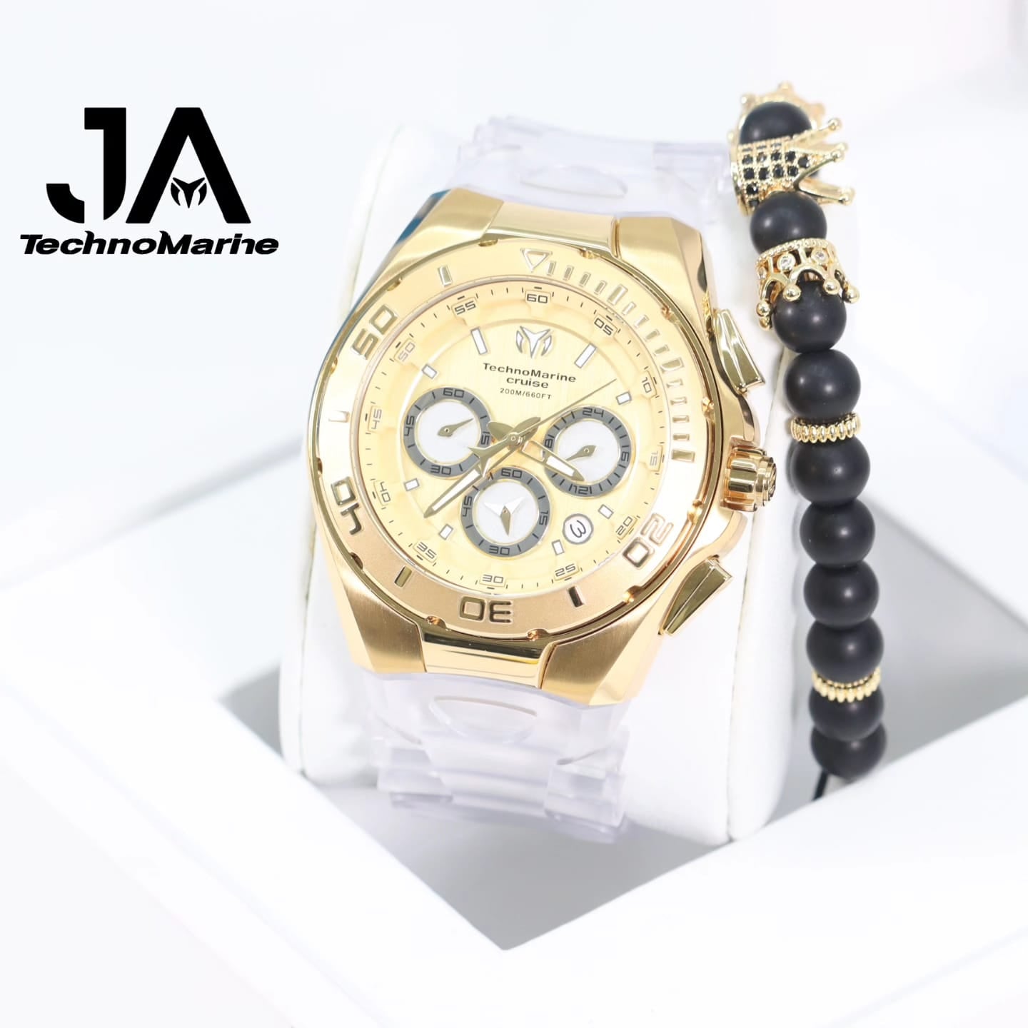 Technomarine Cruise Steel Quartz Men's Watch - 45mm Stainless Steel Gold and Gold