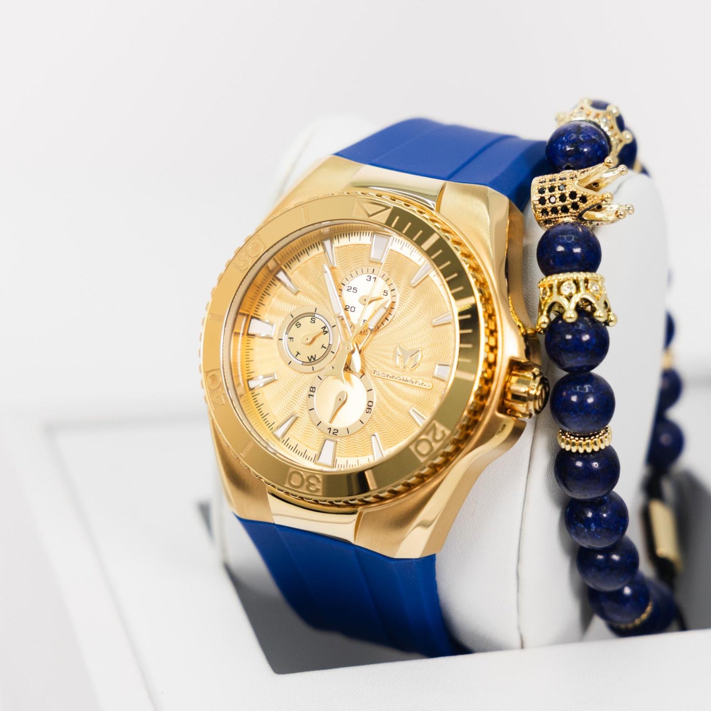 TechnoMarine Cruise California Men's Watch - 45mm, Black, White, Oro + 5% De Descuento = $139.99