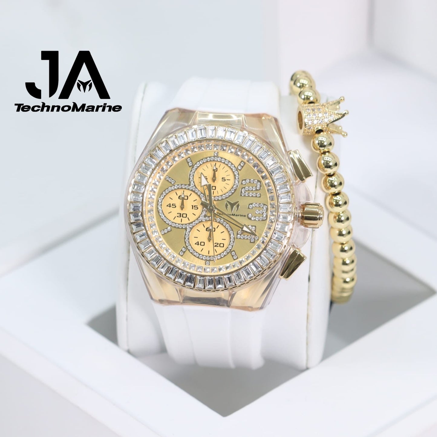 Technomarine Cruise Glitz 45mm Gold And Gold Stones Arrival