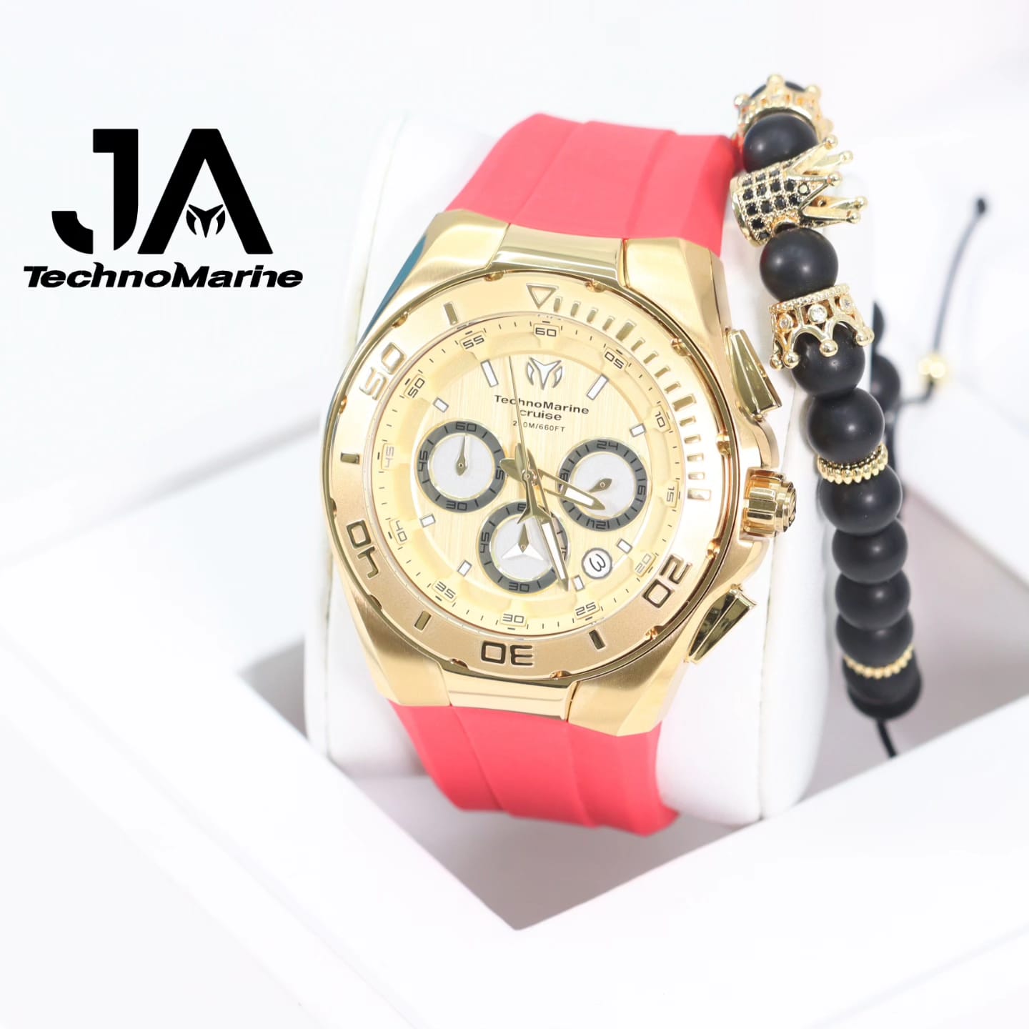 Technomarine Cruise Steel Quartz Men's Watch - 45mm Stainless Steel Gold and Gold