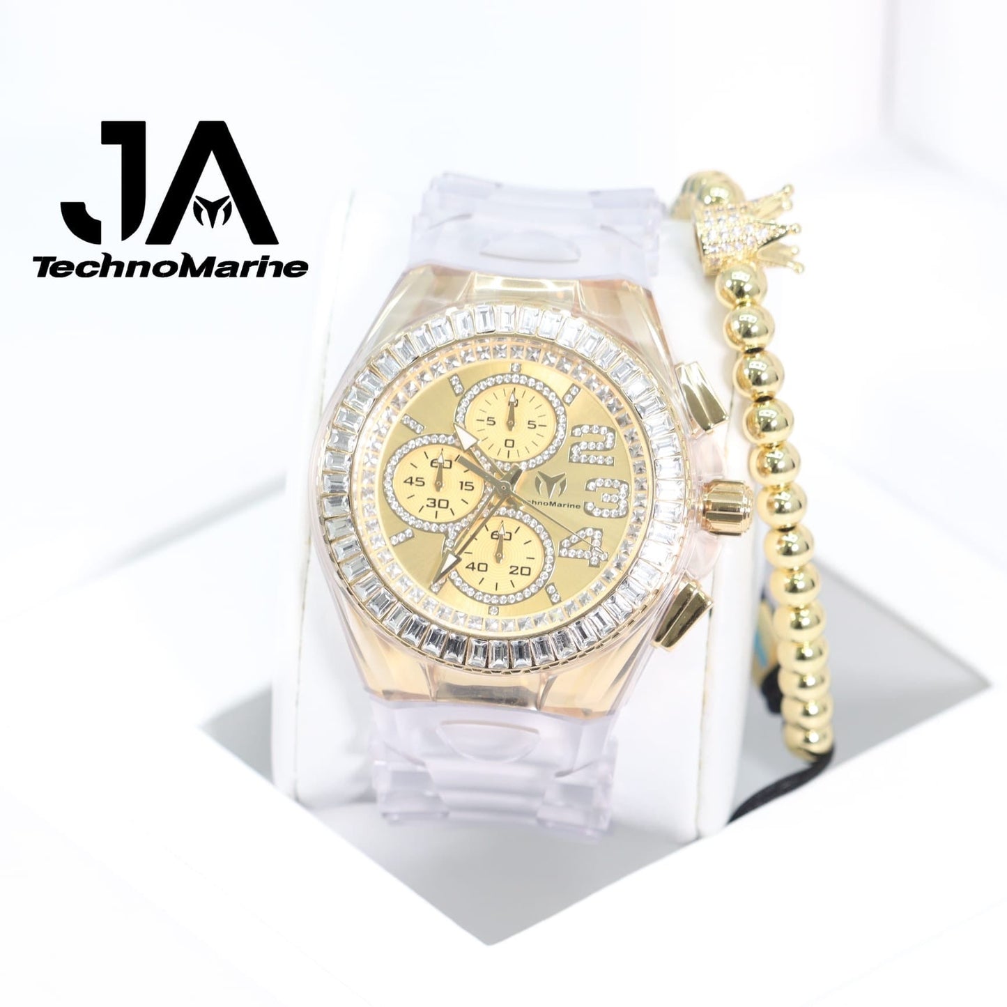 Technomarine Cruise Glitz 45mm Gold And Gold Stones Arrival