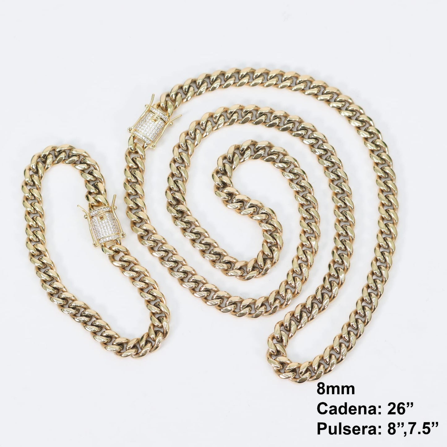 Cadenas Cubanas hombre 8mm 26” Stainless Steel