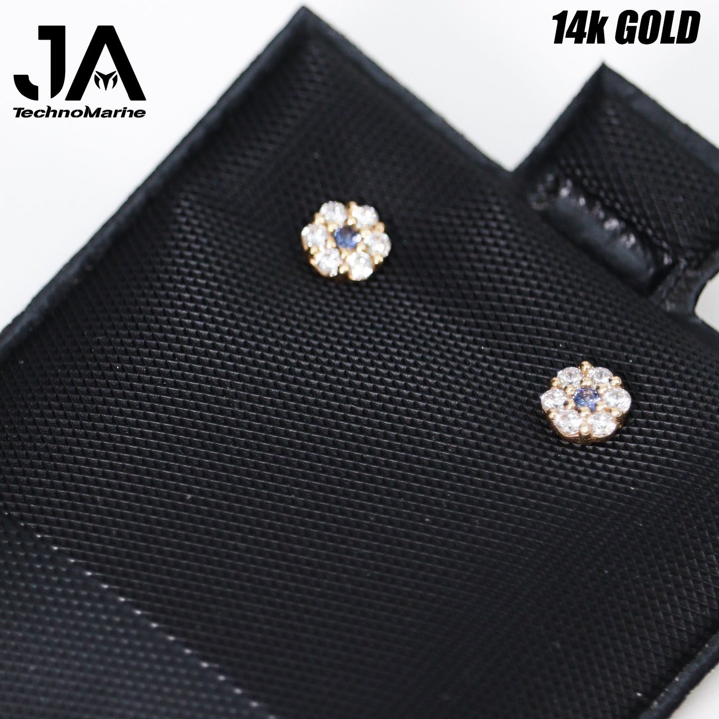 Zircornia Flor Dorada 14K