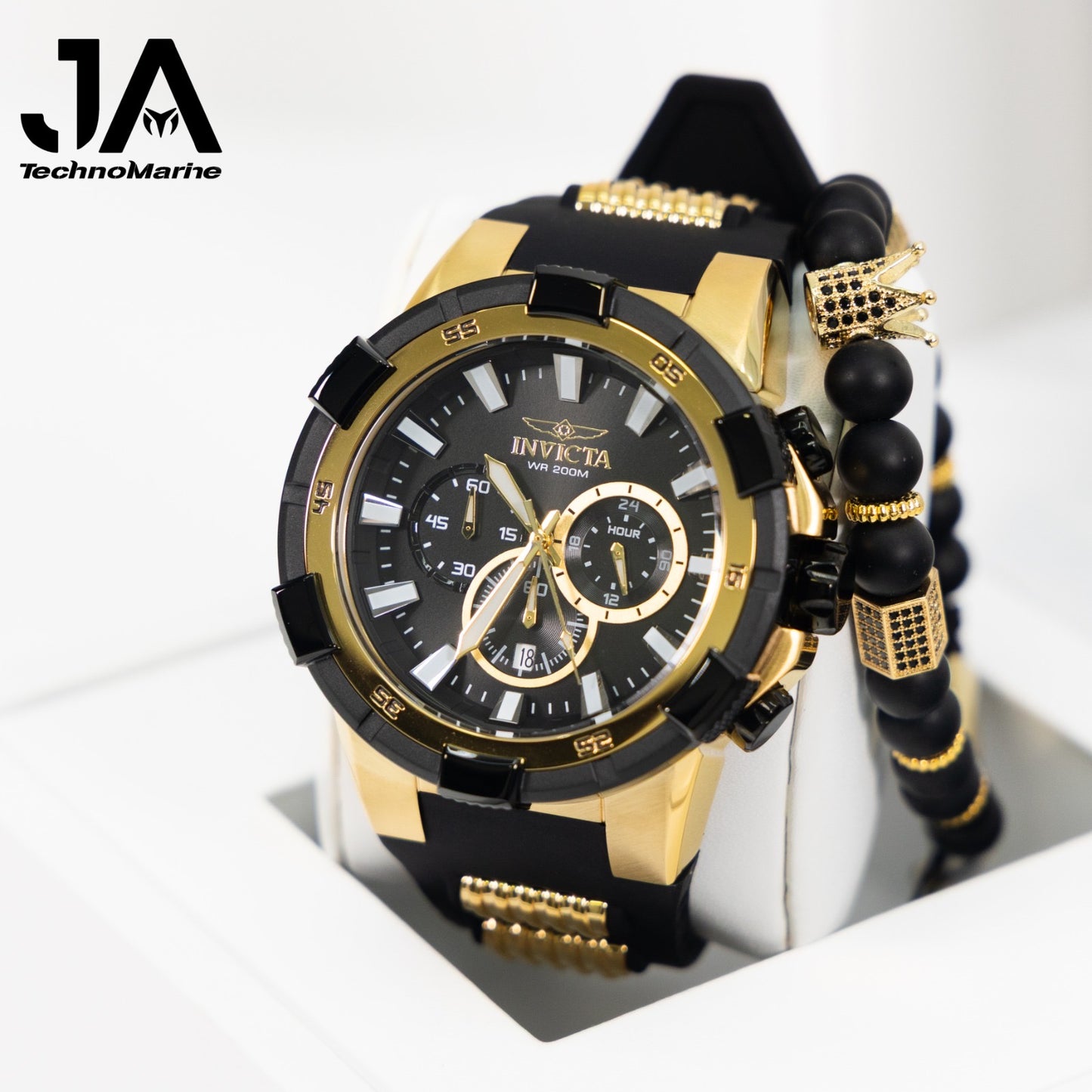 Invicta Aviator Men's Watch - 51.5mm, Gold, Black