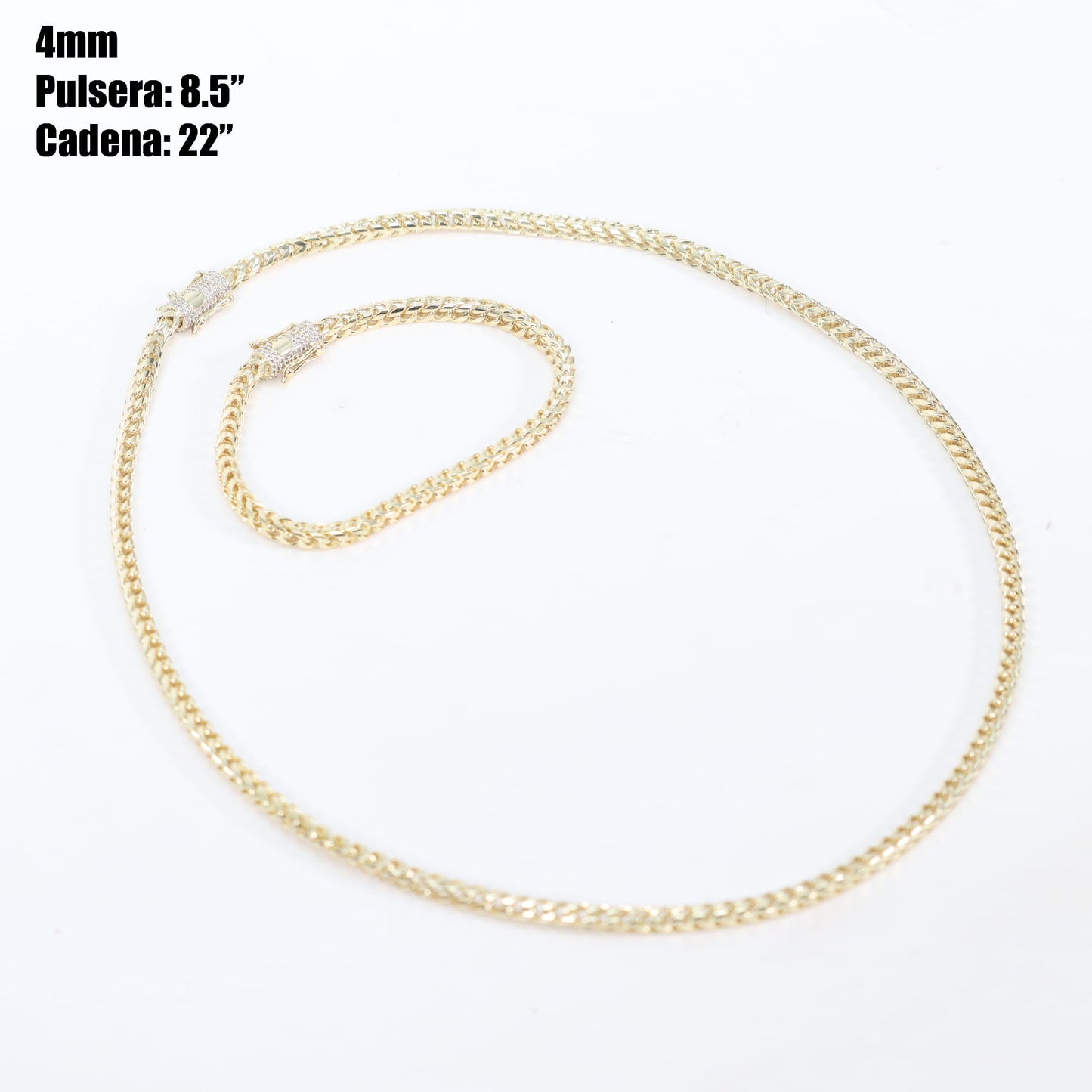 Cadena Franco hombre 4mm Stainless Steel 22”
