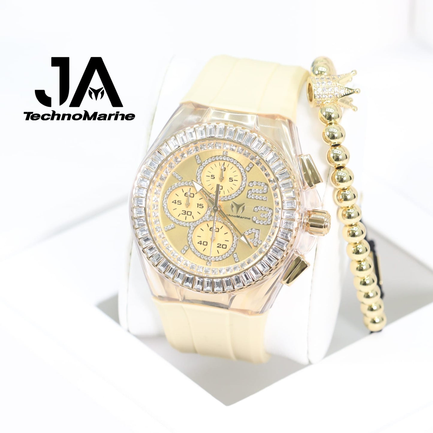 Technomarine Cruise Glitz 45mm Gold And Gold Stones Arrival