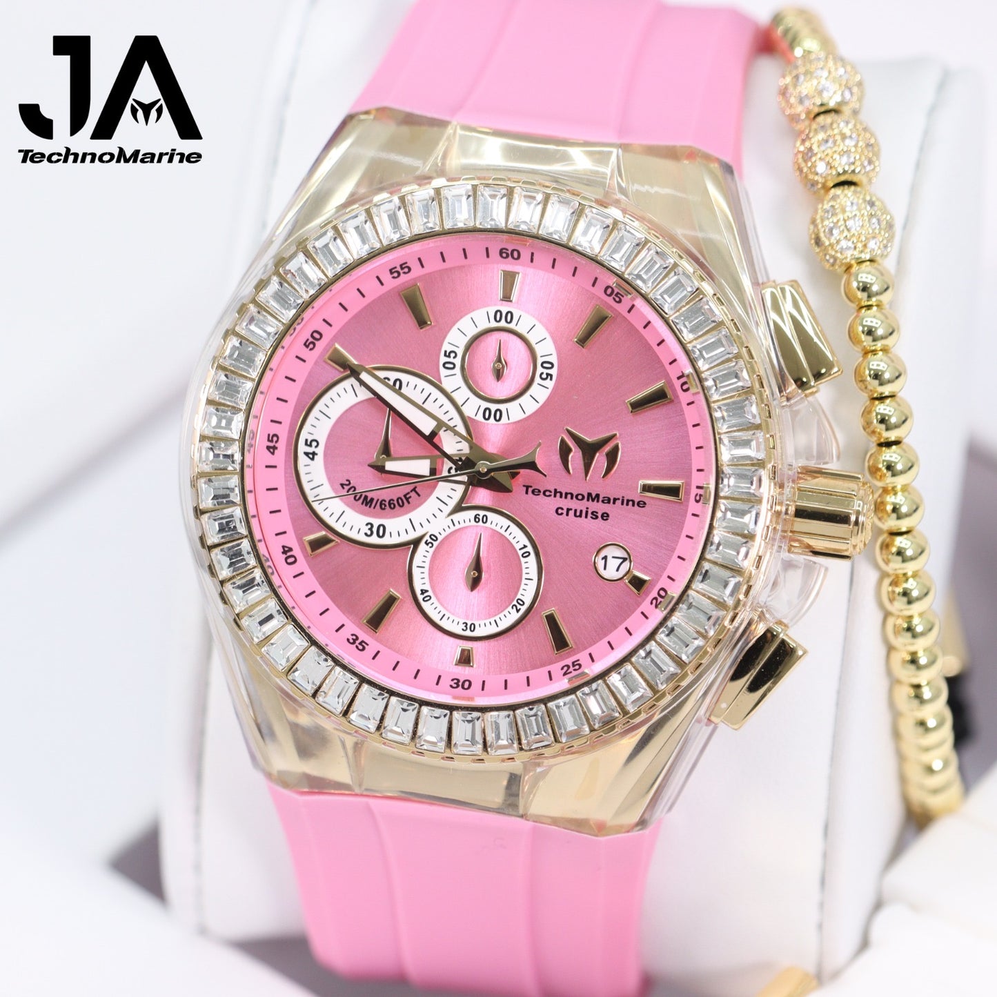 TechnoMarine Cruise Original Unisex Watch - 45mm, Pink (Una Pulsera Gratis Dos Correas