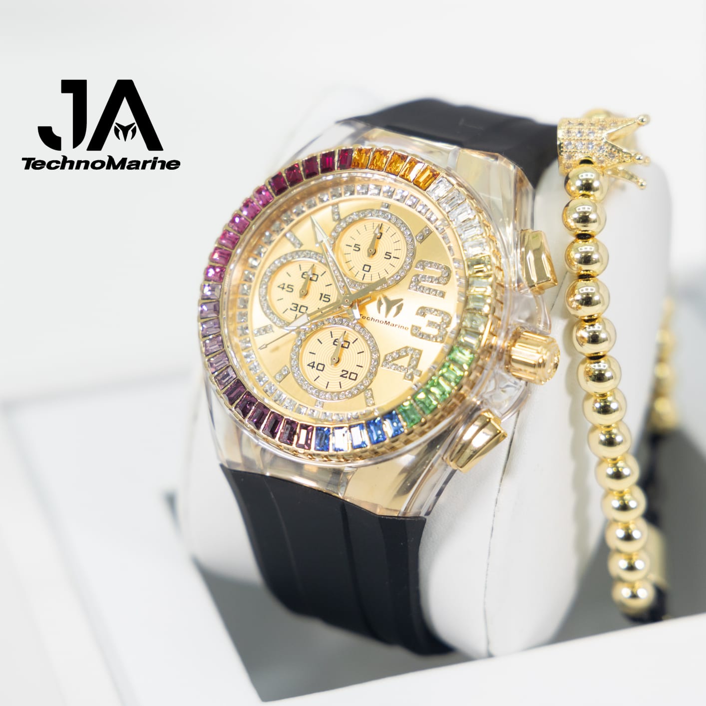 Technomarine Custom Cruise Glitz 45mm Black Rainbow