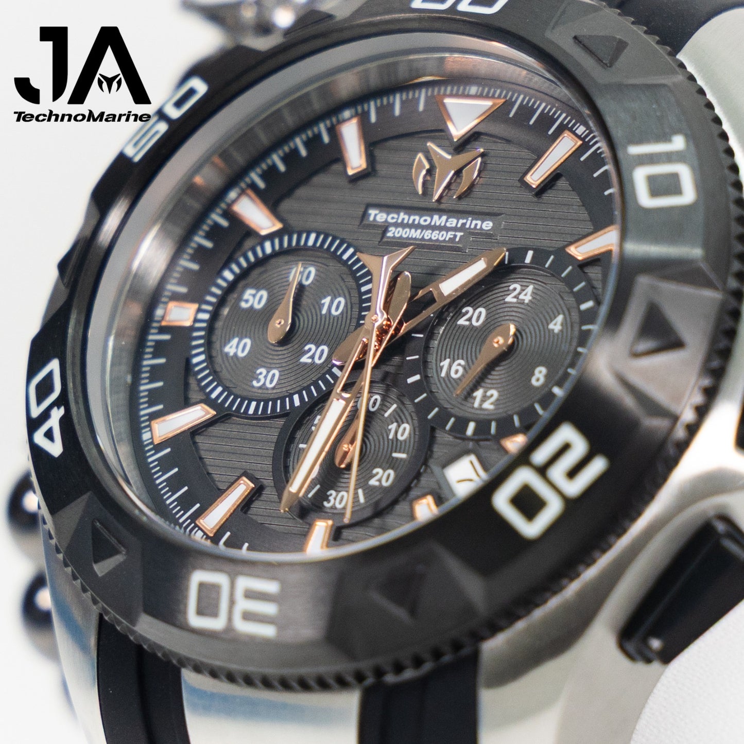 Technomarine UF6 Chronograph Date Quartz Black Dial Men's Watch 48mm