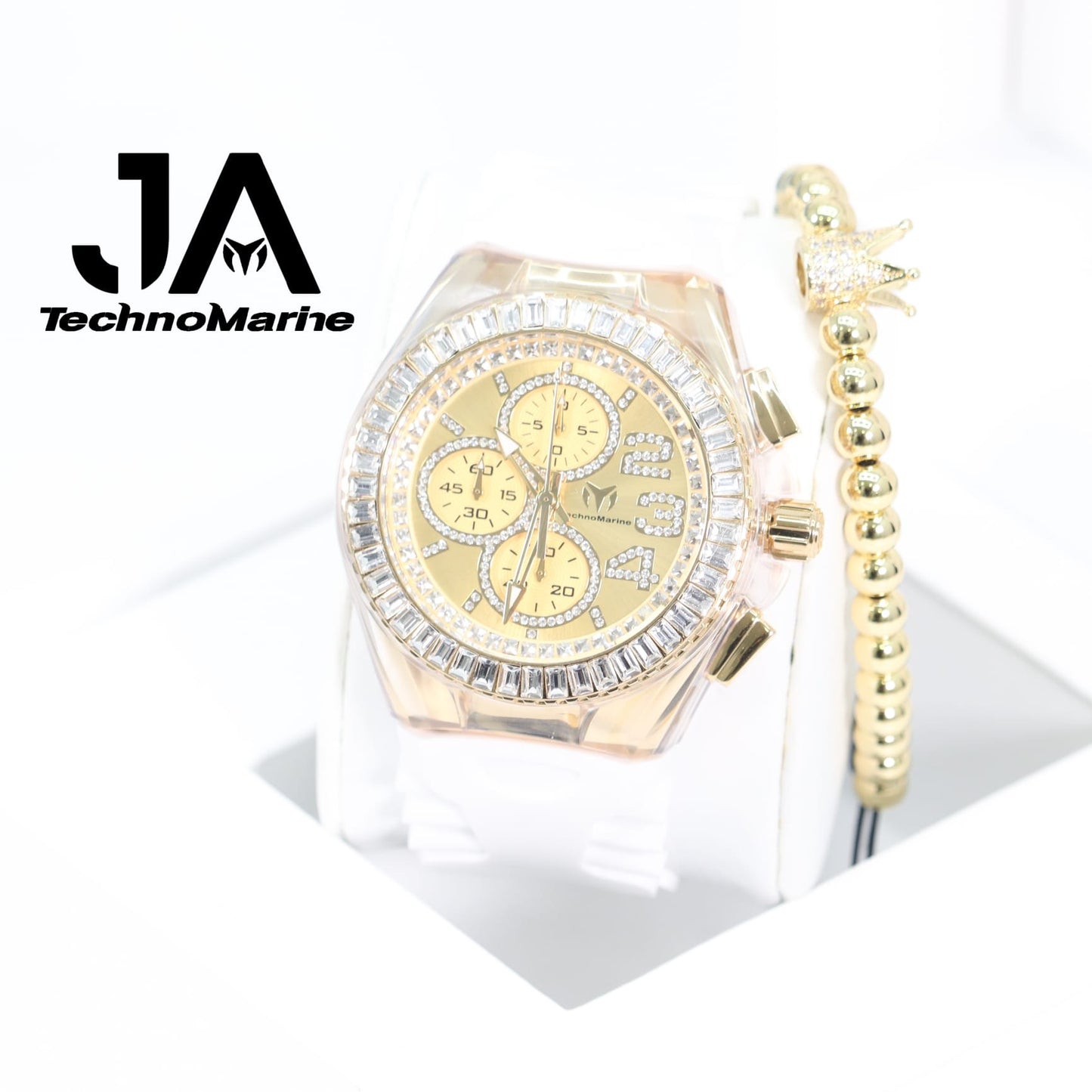 Technomarine Cruise Glitz 45mm Gold And Gold Stones Arrival