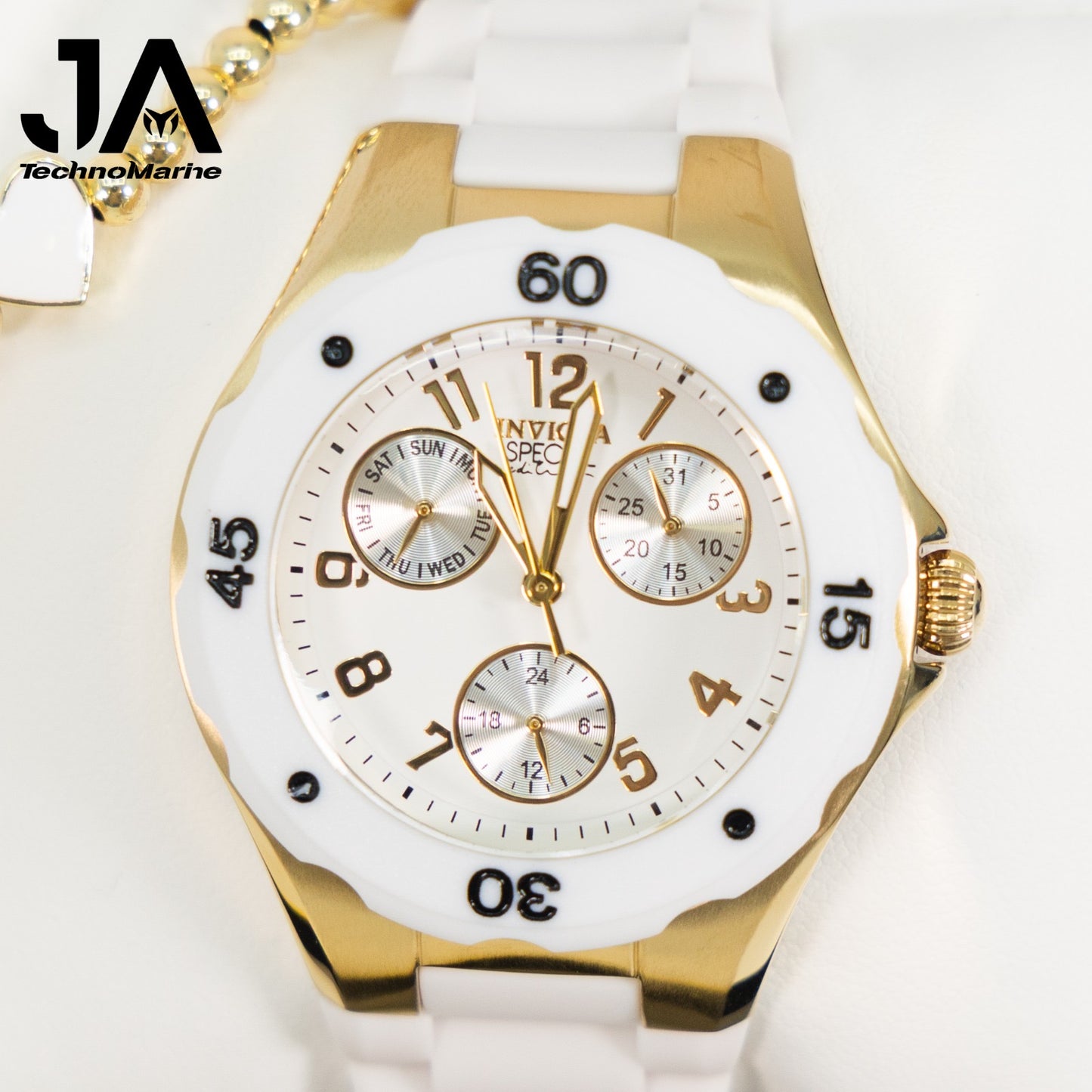 Invicta Angel Lady White Oro - Ladies Watch Quartz 38mm