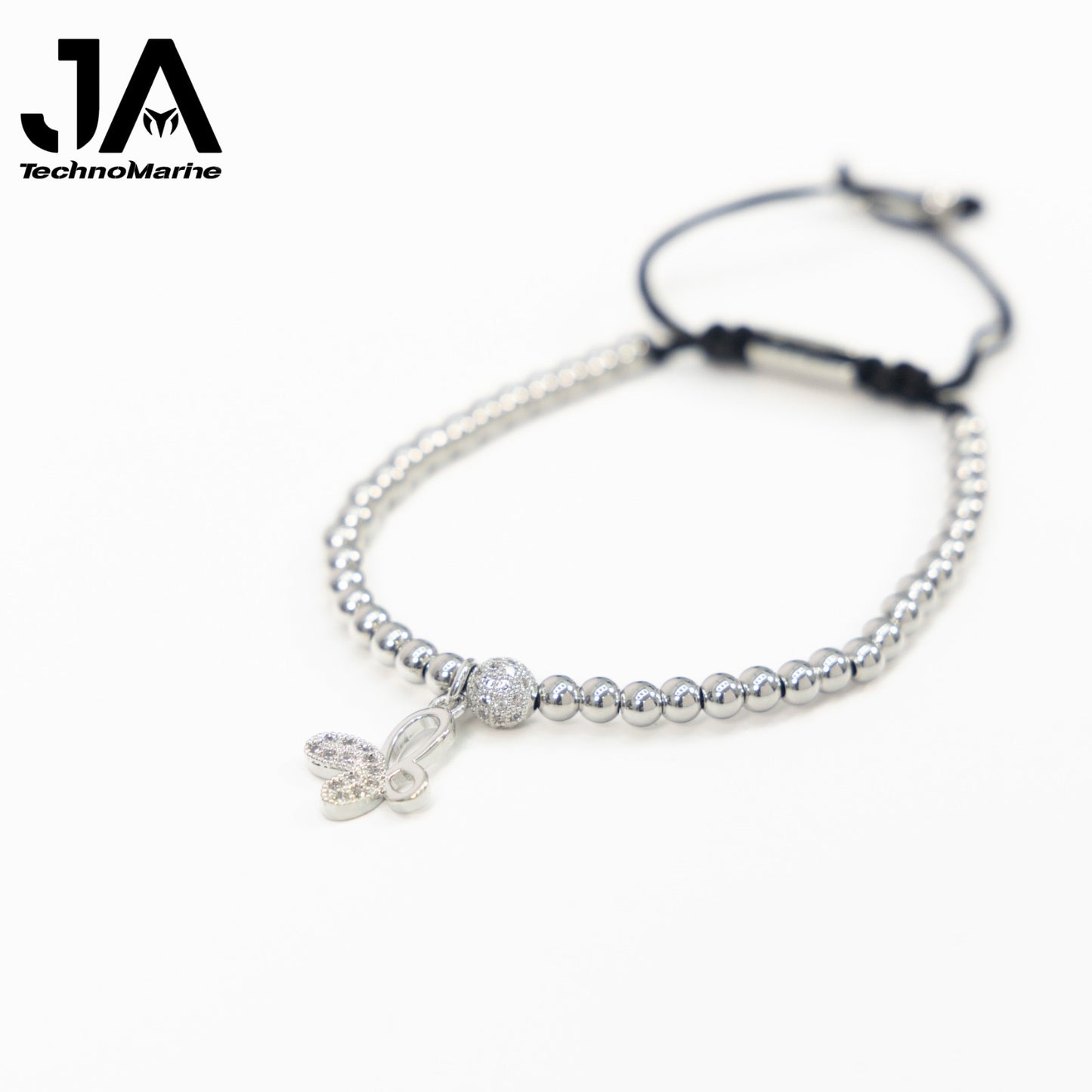 Pulsera De Mariposa Mujer Plata Ajustable Stainless Steel