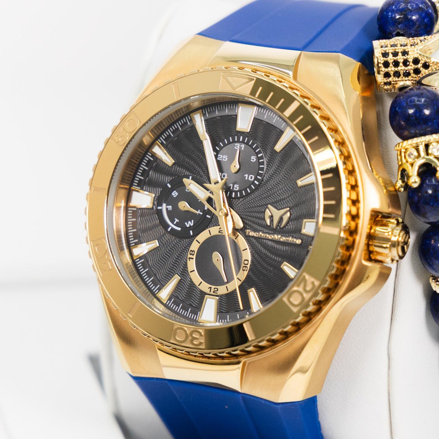 TechnoMarine Cruise California Men's Watch - 45mm, Black, White, Blue with + 5% De Descuento = $159.99