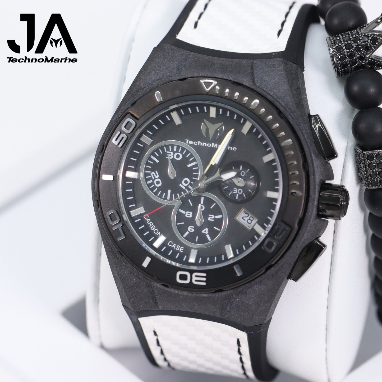 Technomarine Men's Black Carbon Swiss Chronograph