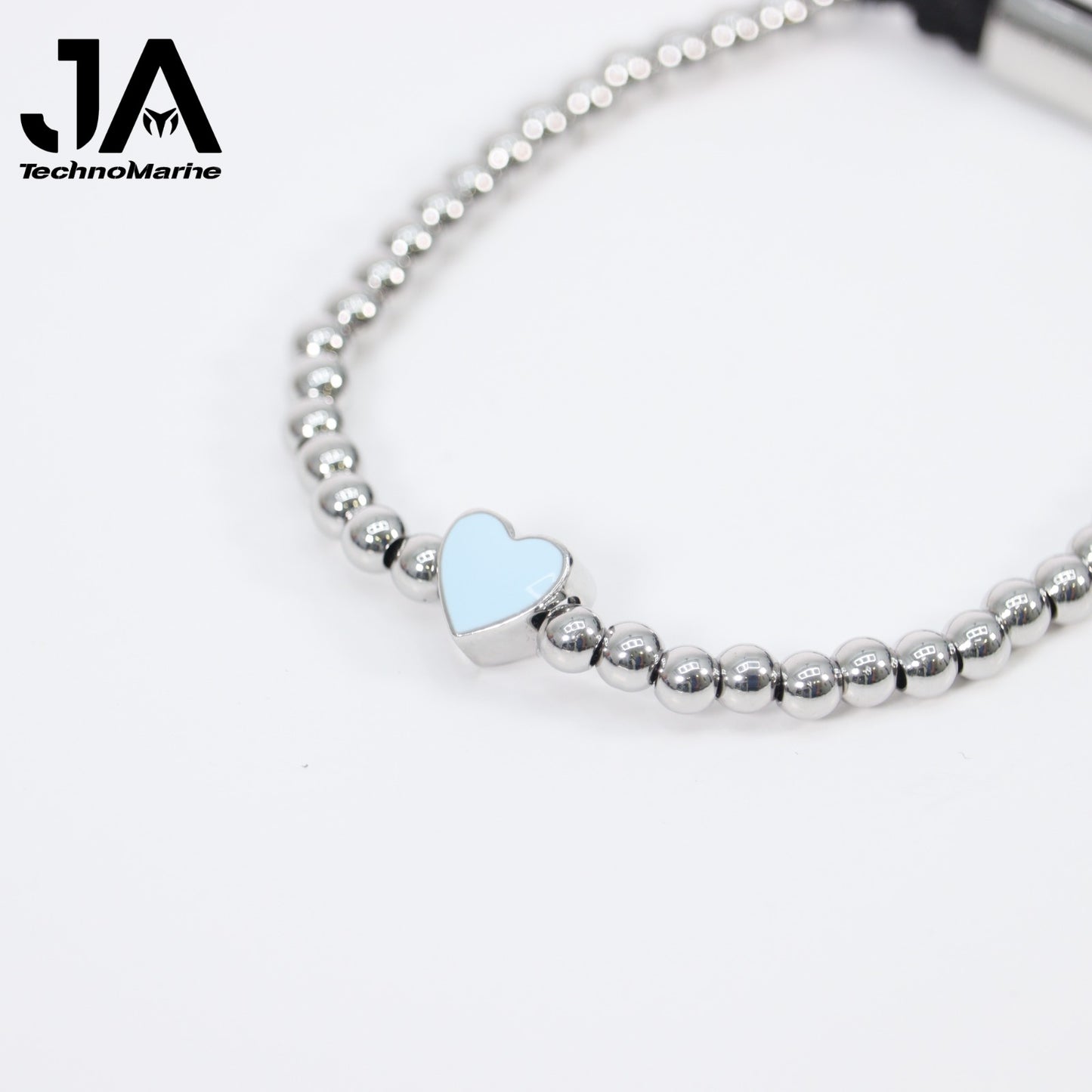 Pulsera De Corazón Azul Clarita Mujer Silver Ajustable Stainless Steel