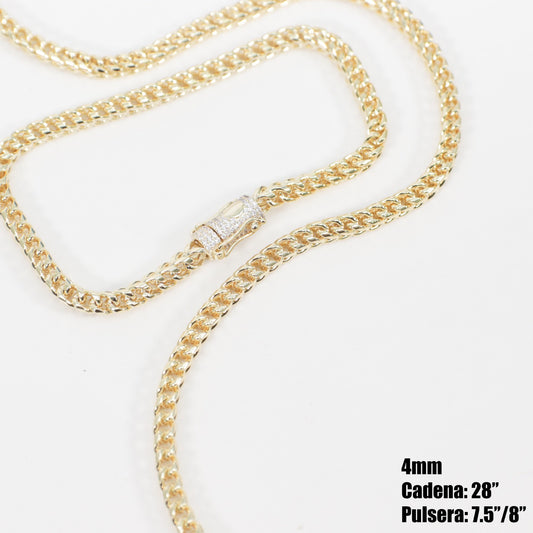 Cadena Franco hombre 4mm Stainless Steel 28”