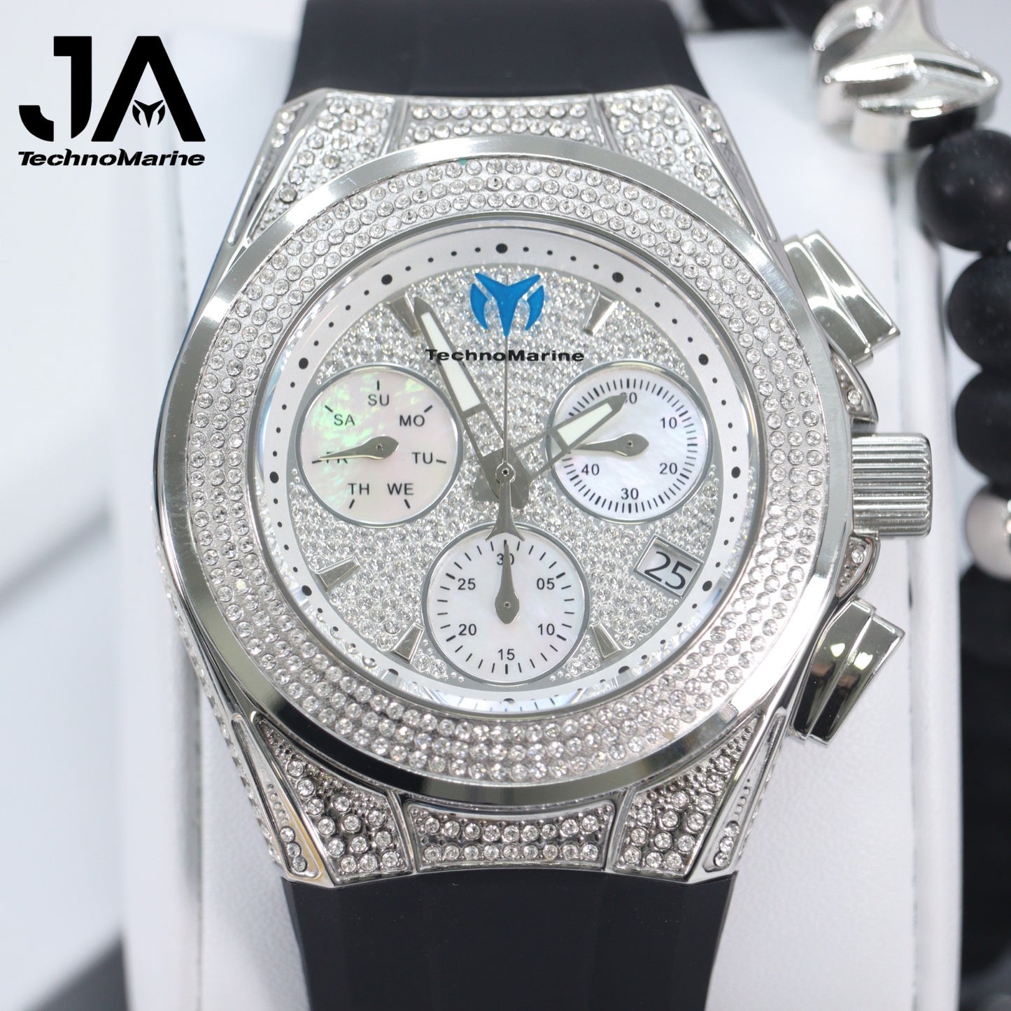 Set Technomarine (PAVE) 46 mm Hombre Cruise Collections Máquina SUIZA Color Plata Y TechnoMarine Pave 40mm Para (Mujer) Plata Dos Tonos