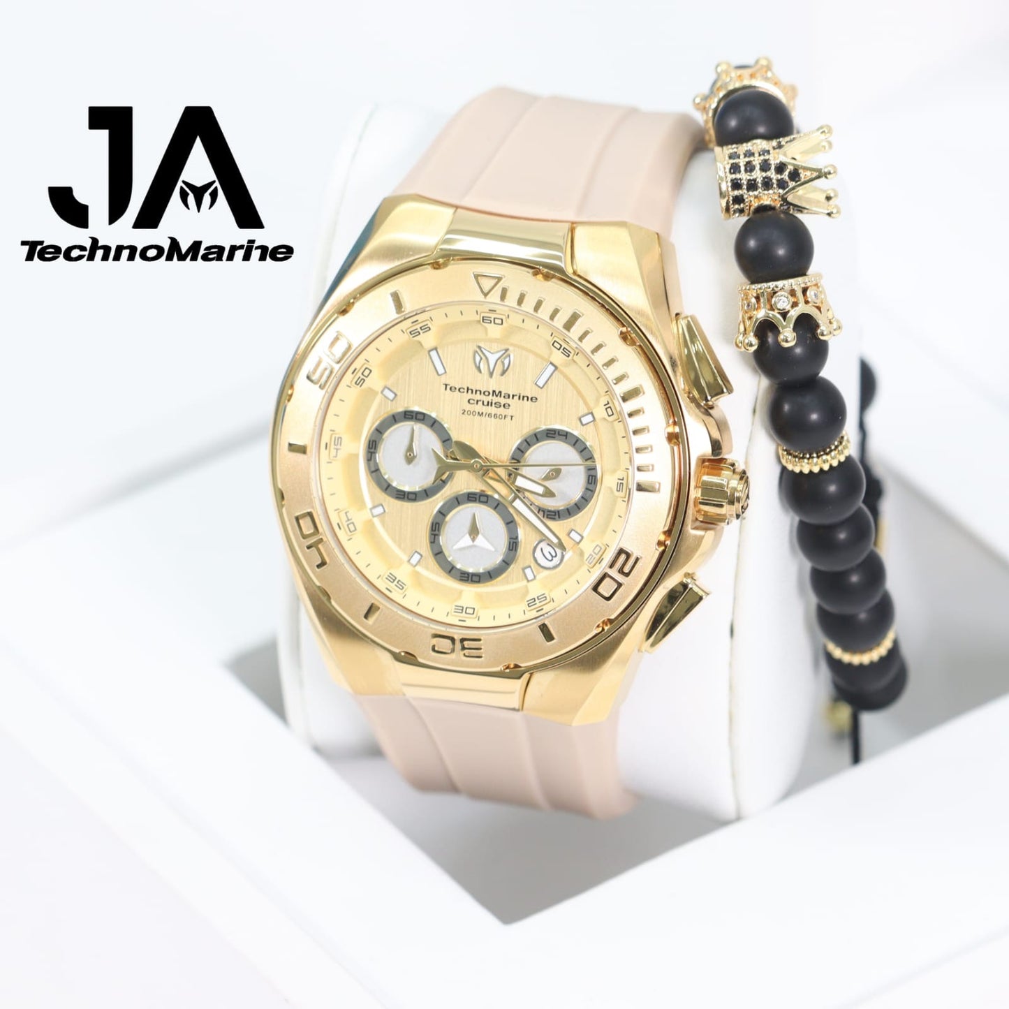 Technomarine Cruise Steel Quartz Men's Watch - 45mm Stainless Steel Gold and Gold