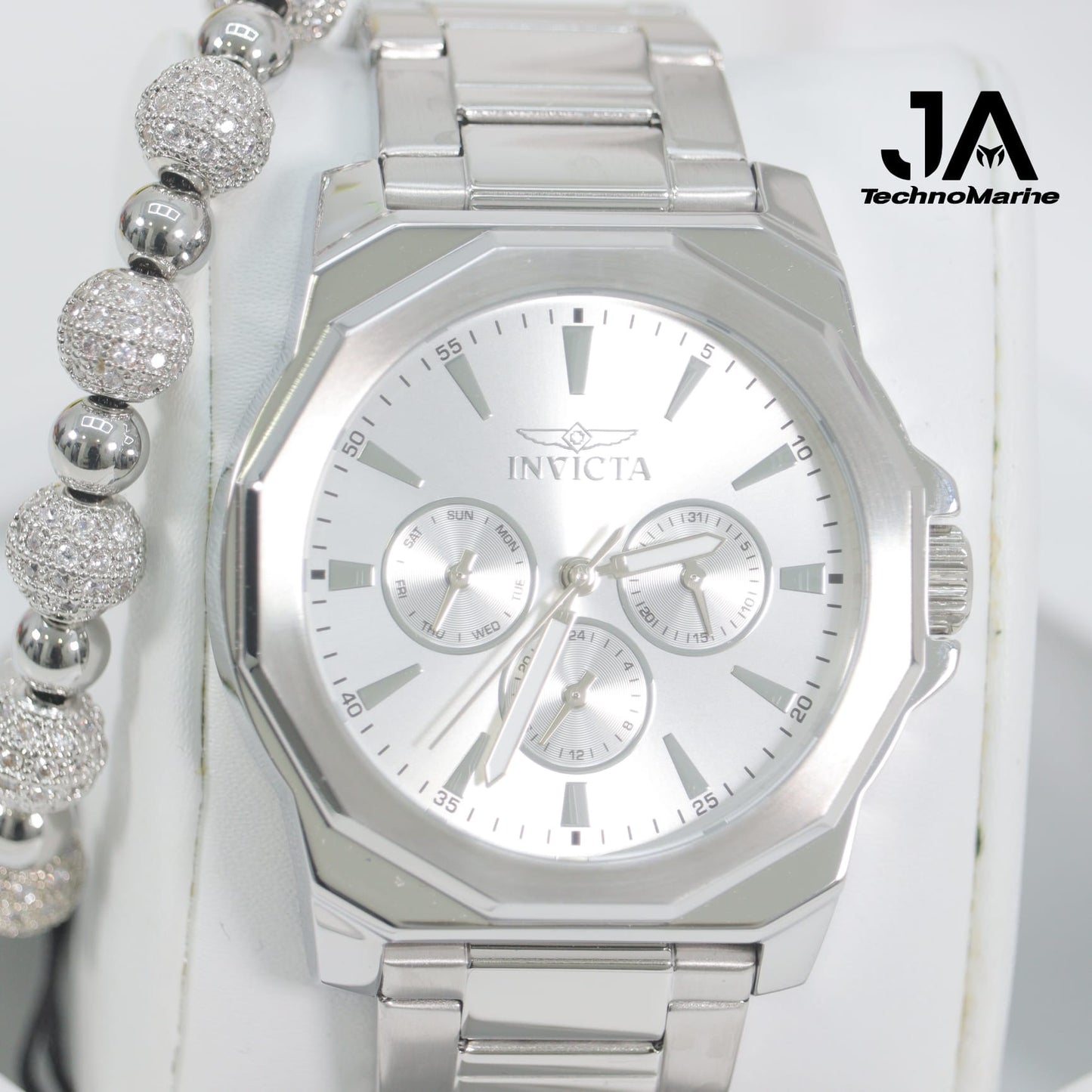 Invicta Speedway Men's Watch - 42mm, Silver Una Pulsera Gratis