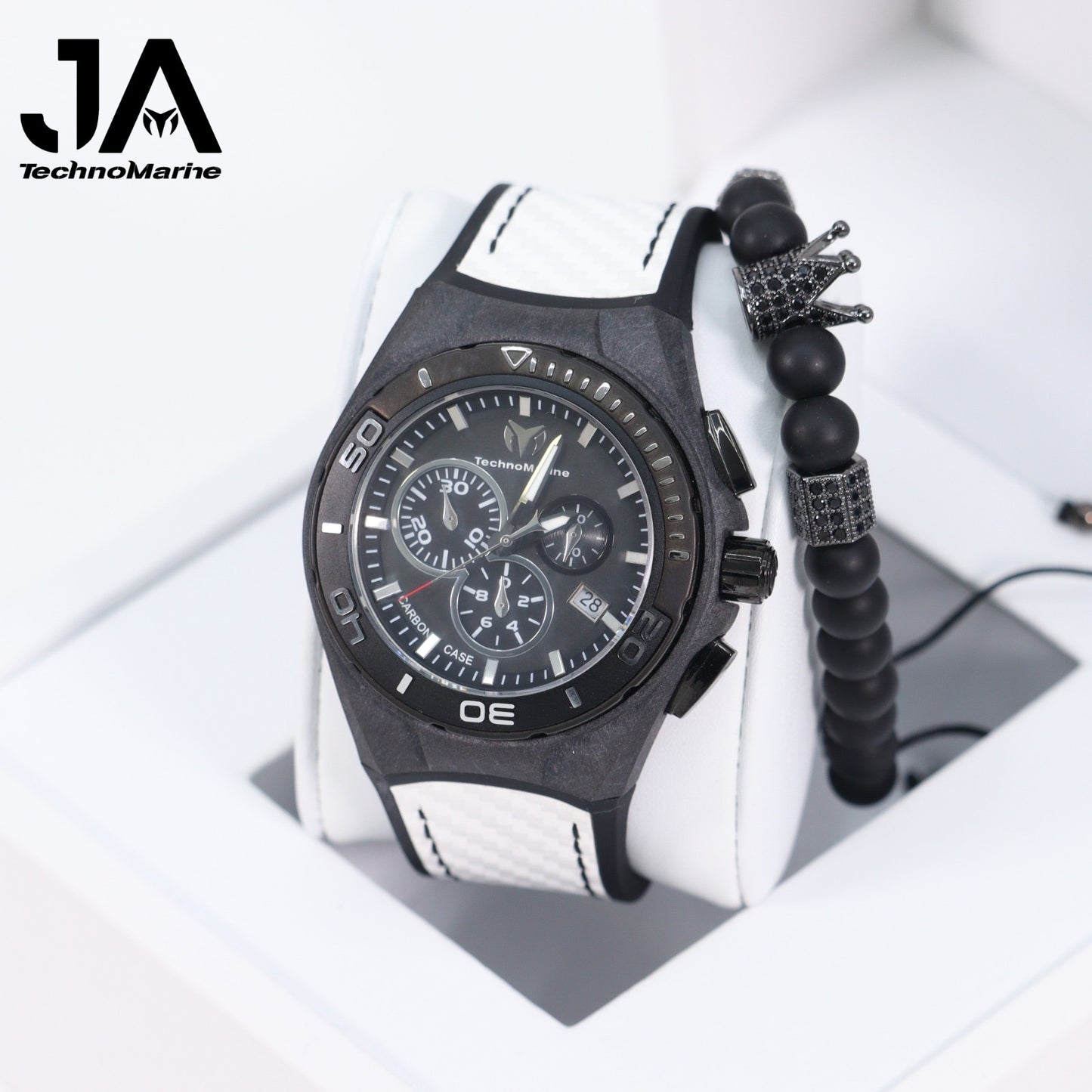 Technomarine Men's Black Carbon Swiss Chronograph