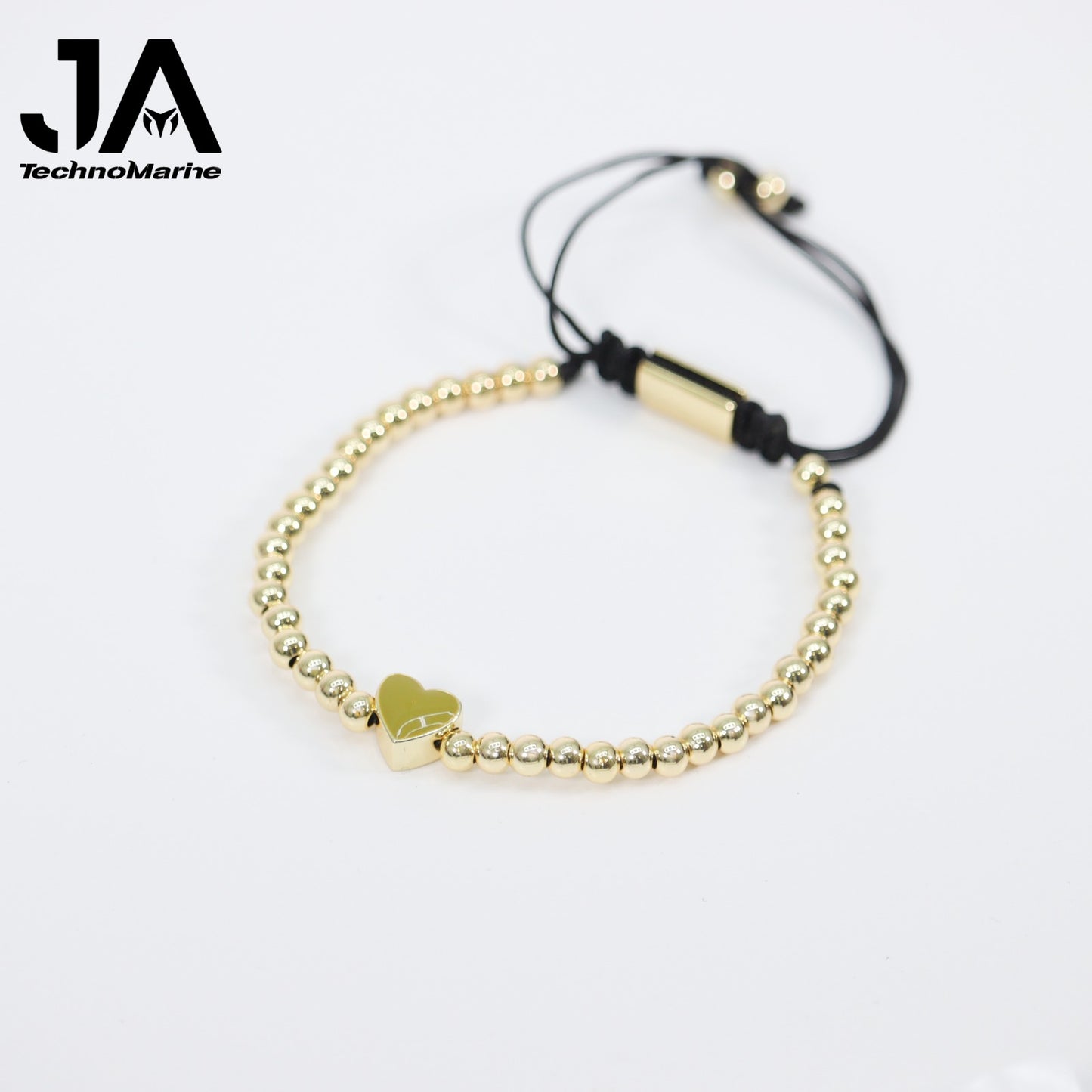 Pulsera De Corazón Amarillo Mujer Dorada Ajustable Stainless Steel
