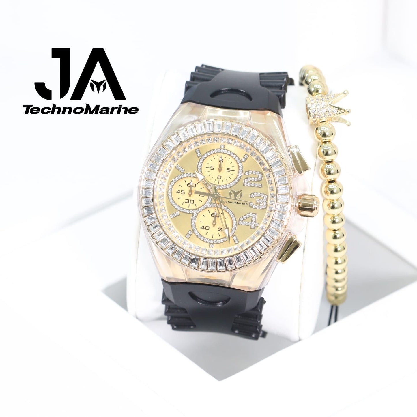 Technomarine Cruise Glitz 45mm Gold And Gold Stones Arrival