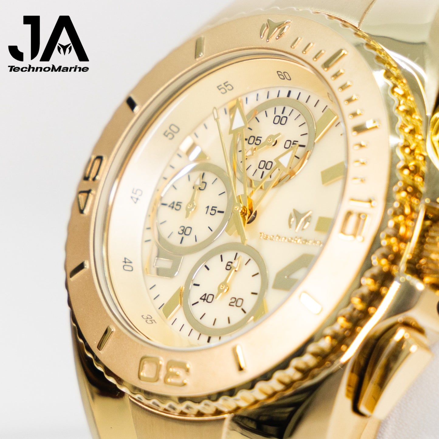 New Modelo 2025 TechnoMarine Cruise Original Men's Watch w/ Mother of Pearl Dial 44 mm, Black, Oro Green with Interchangeable Strap + 5% De Descuento = $139.99