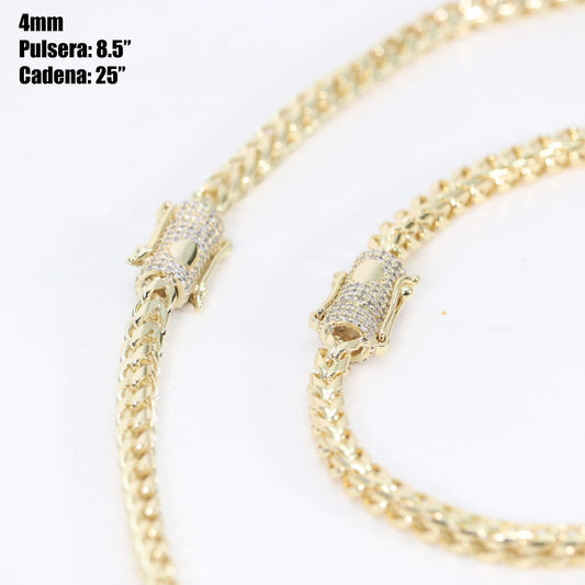 Cadena Franco hombre 4mm Stainless Steel 25”